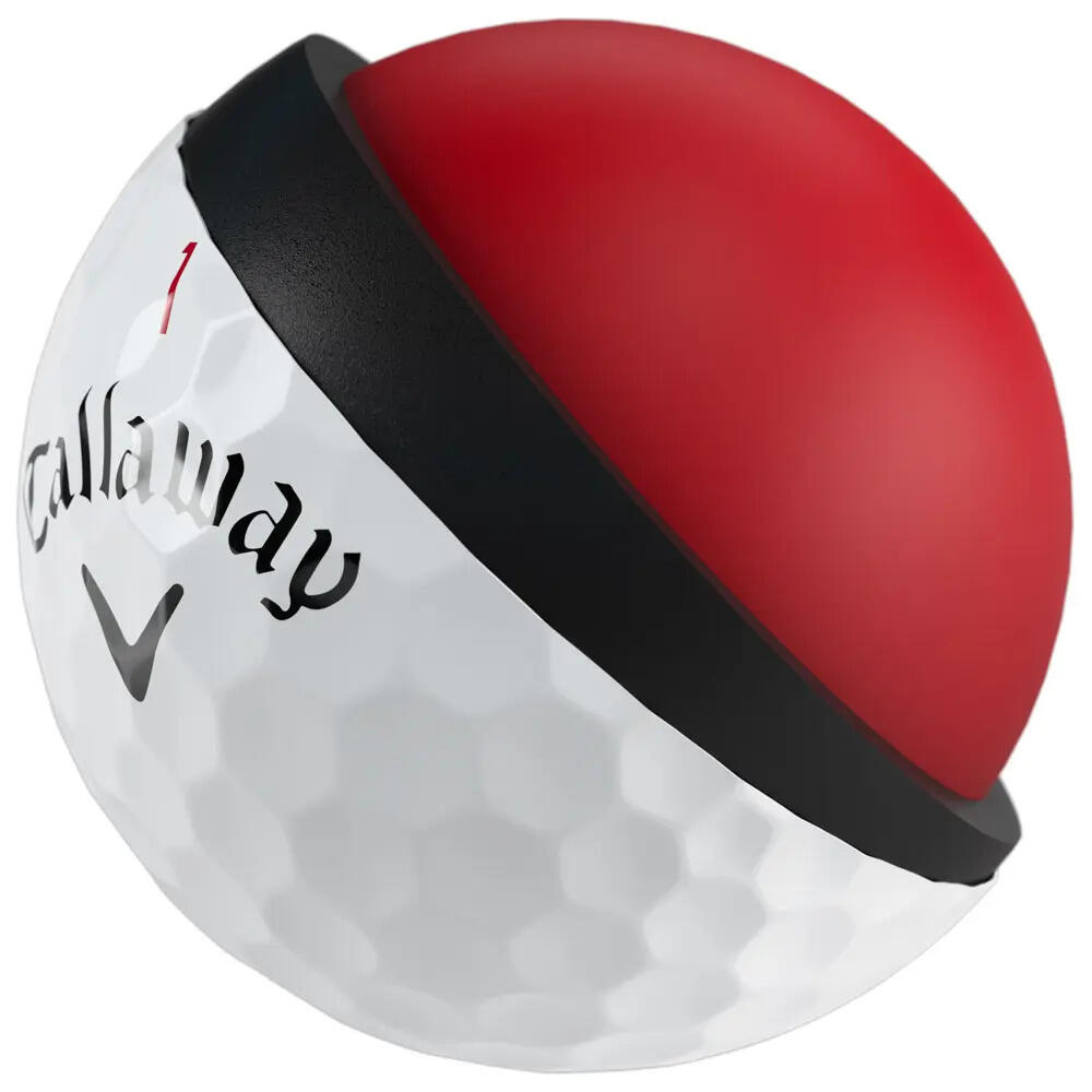 Caixa de 12 bolas de golfe brancas macias cromadas NOVA Callaway 4/4