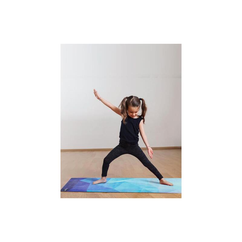 Saltea de yoga pentru copii Yoga Design Lab - Albastru Geo 4,5 mm