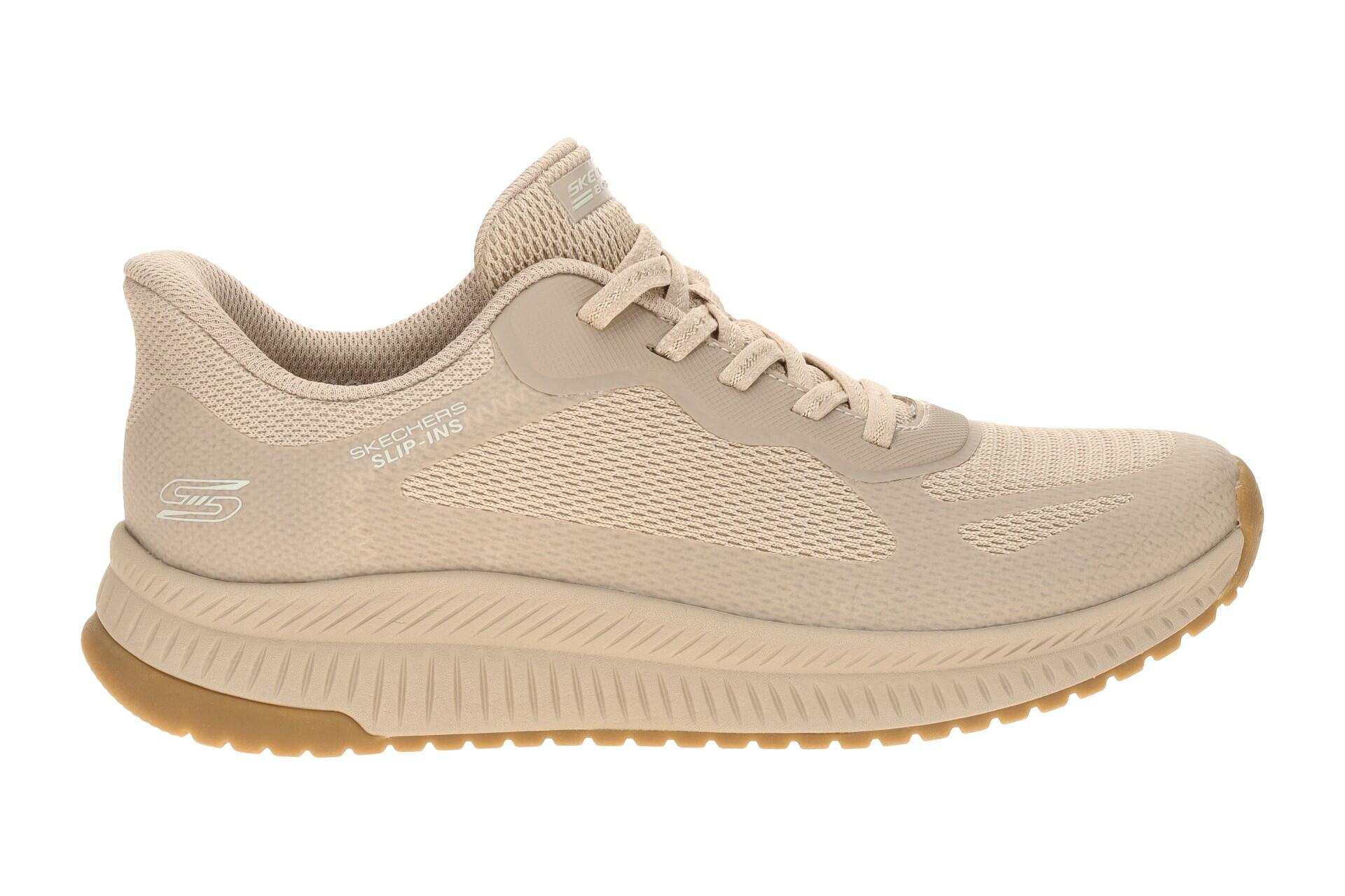 Skechers Bobs Squad 4 Sneakers Schuhe taupe braun SLIP-INS 117624 2/7