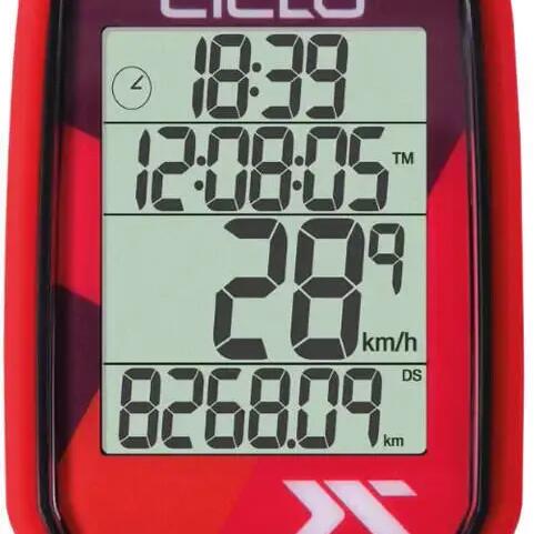 CICLOSPORT Protos 105 wired bike computer red