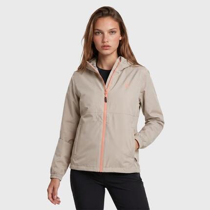 Kurtka trekkingowa damska Softshell AULP DUFFY rozpinana z kapturem turystyczna