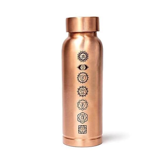 Miedziana butelka do wody Yogi & Yogini 7 Czakr 500 ml