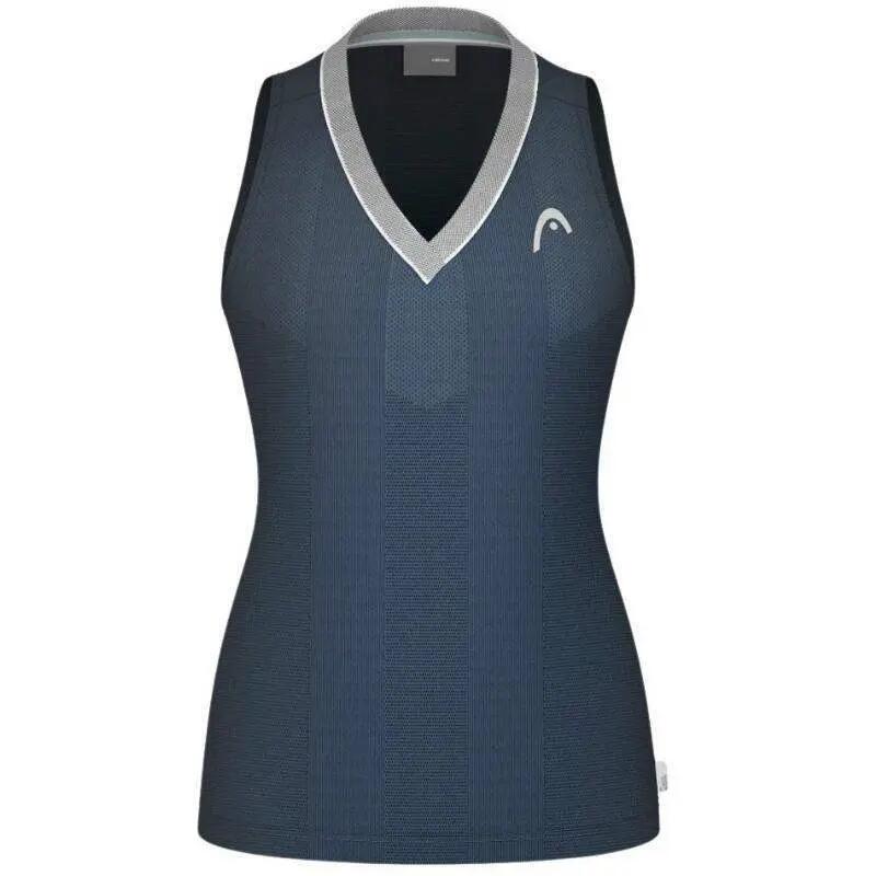 Camiseta Head Performance Azul Marino Plata Mujer 1/5