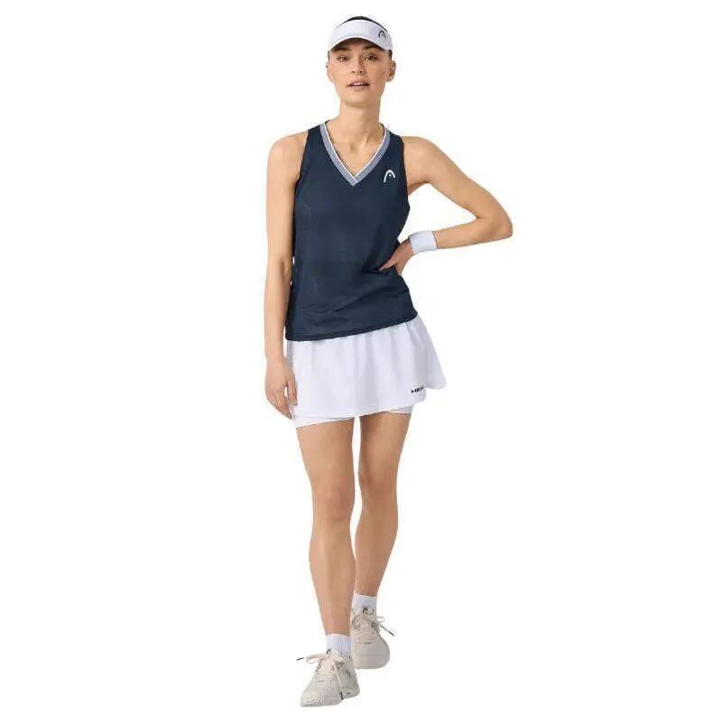 Camiseta Head Performance Azul Marino Plata Mujer 3/5