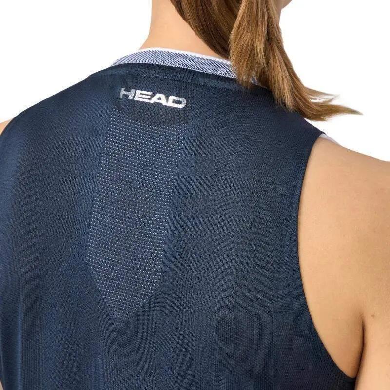 Camiseta Head Performance Azul Marino Plata Mujer 2/5