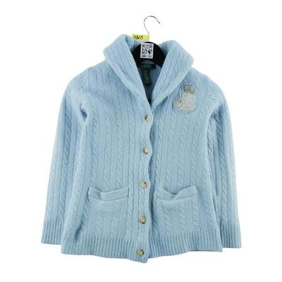 Tweedehands - dames wollen vest blauw lauren ralph lauren - goede staat