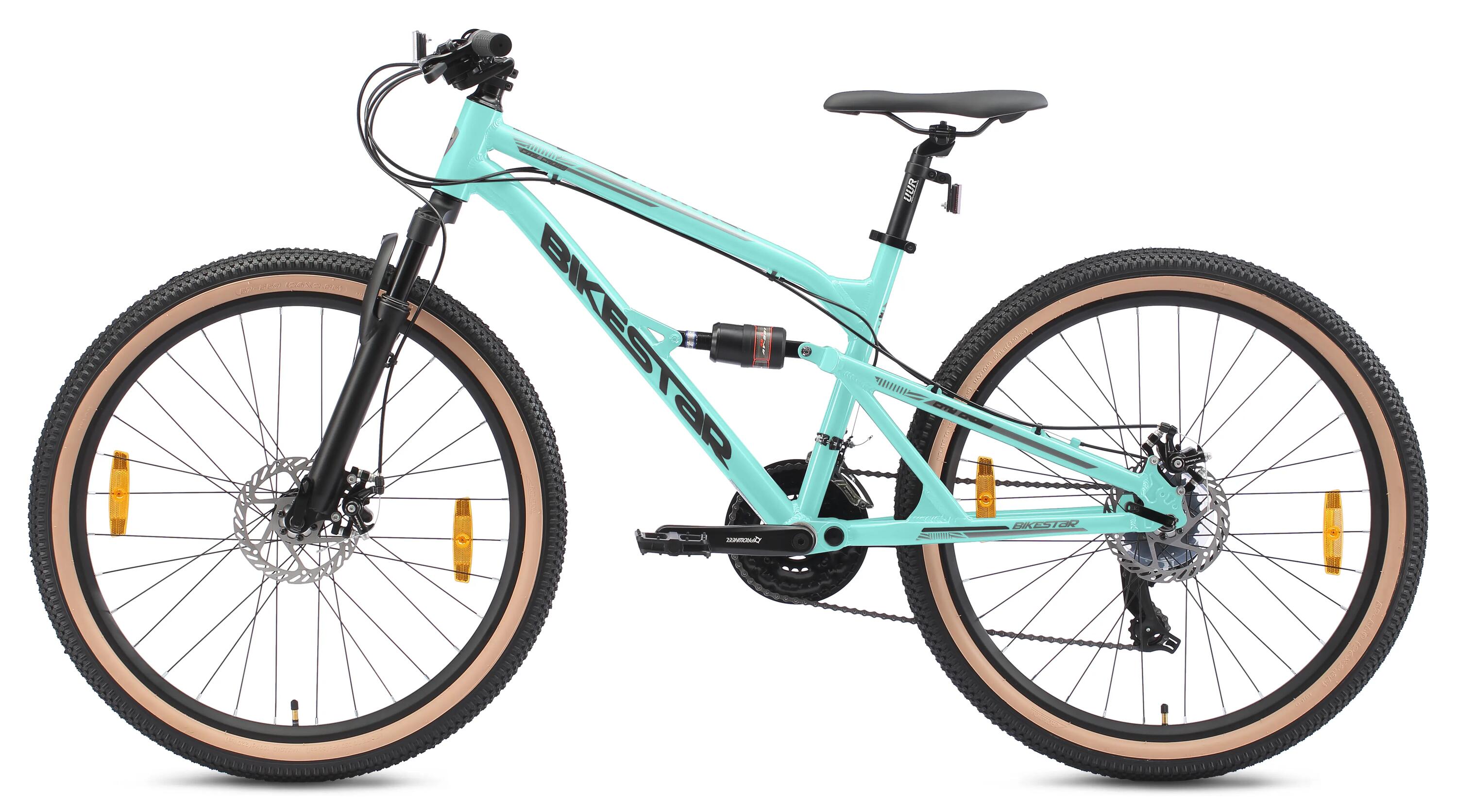 MTB fiets 26" aluminium, volledig geveerde, 21 versnellingen, schijfremmen 3/7