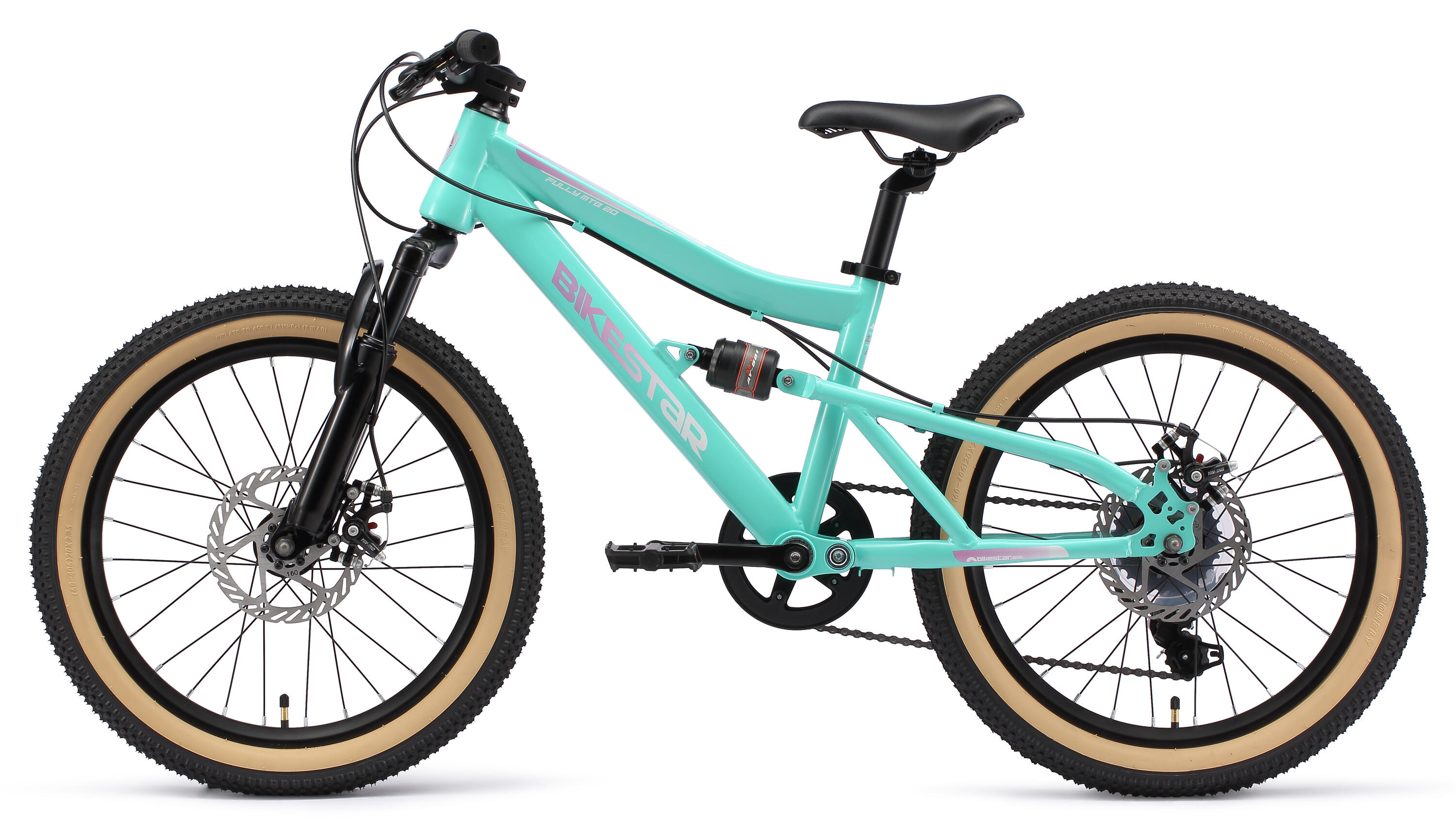 MTB 20" bici bambini 6 anni, full suspension, 7 velocità, freno a disco 3/7
