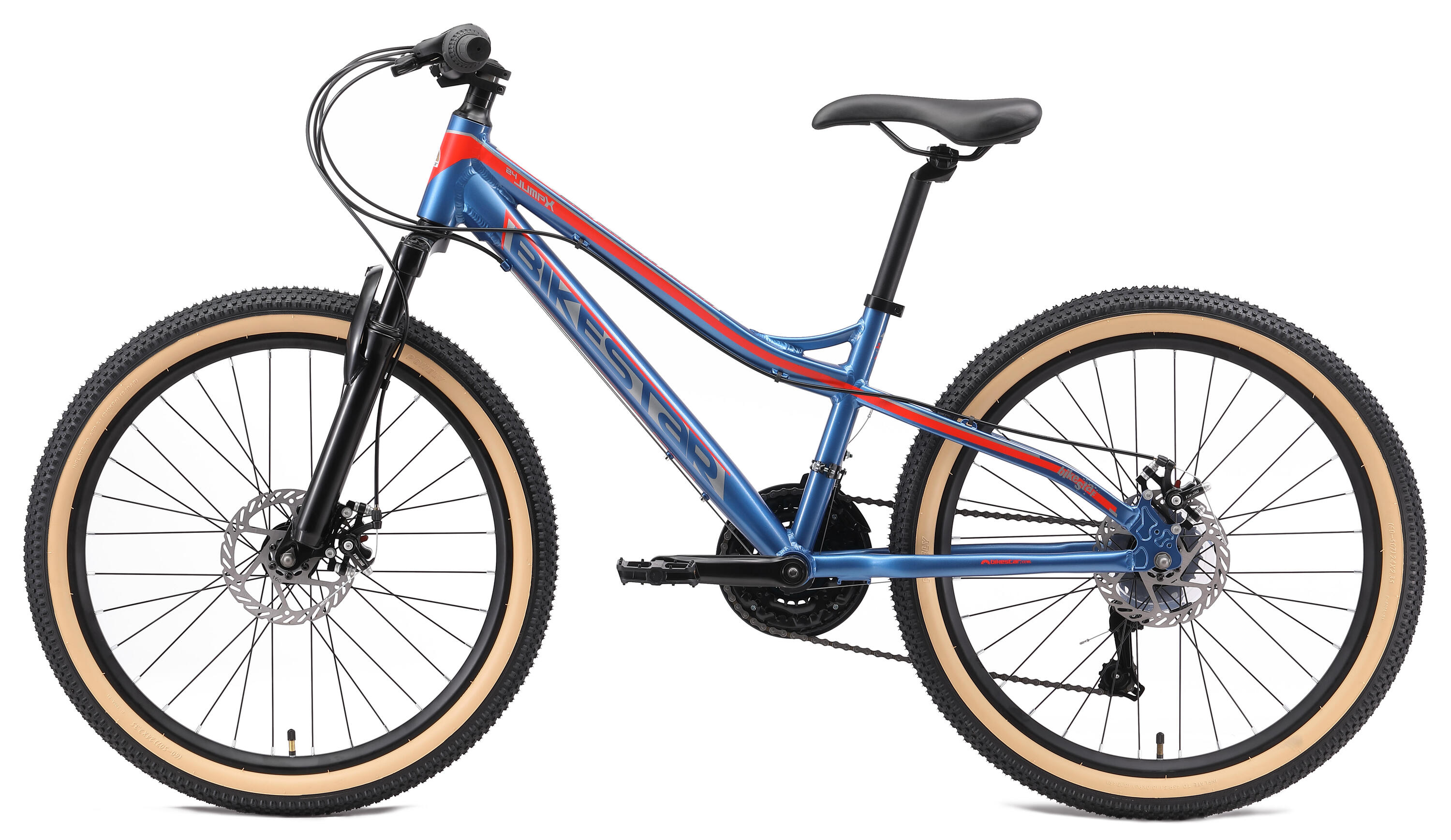 MTB 24" aluminium, kinderfiets 9 jaar, hardtail, 21 versnellingen, schijfremmen 3/7