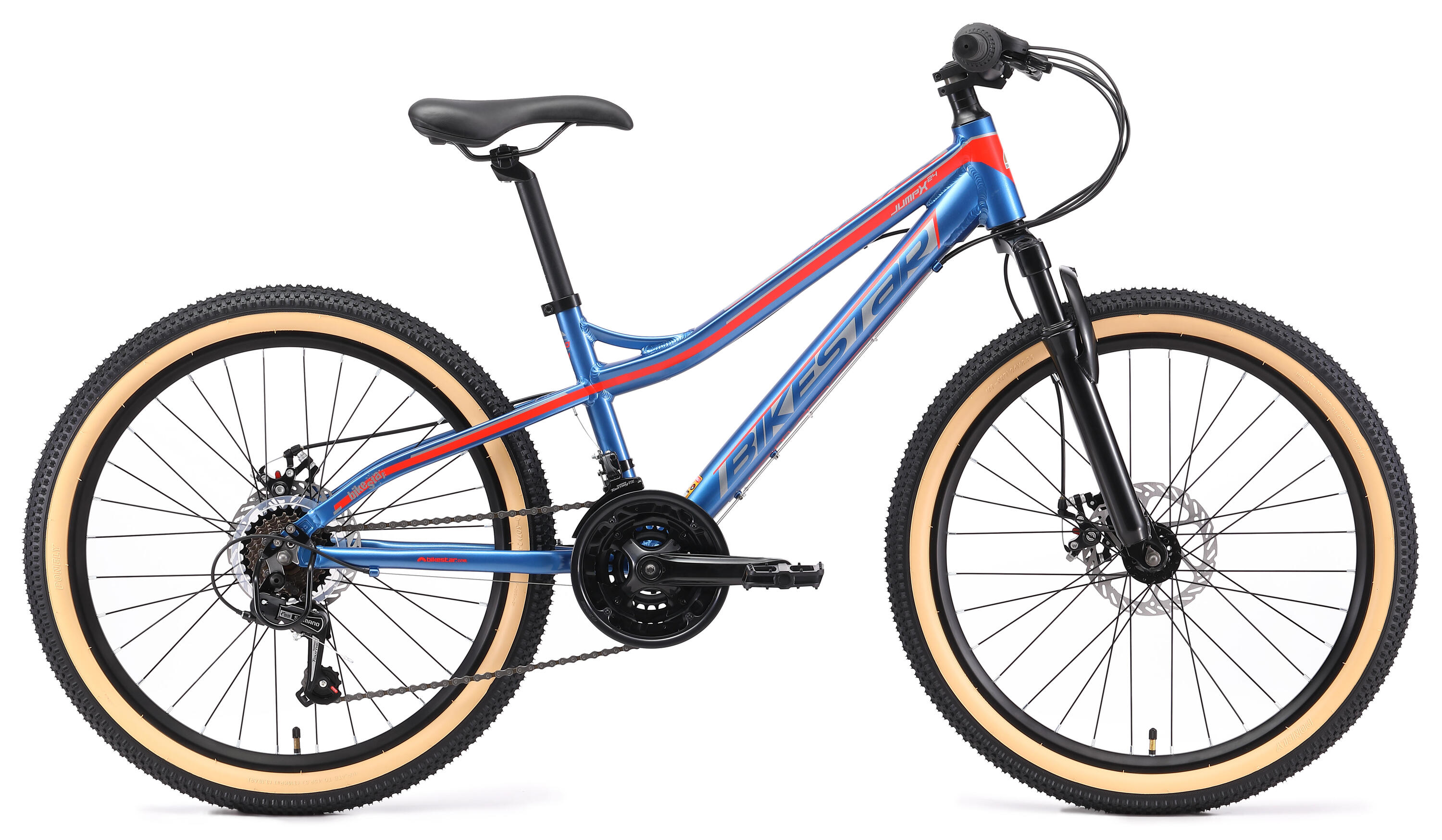 MTB 24" aluminium, kinderfiets 9 jaar, hardtail, 21 versnellingen, schijfremmen 2/7
