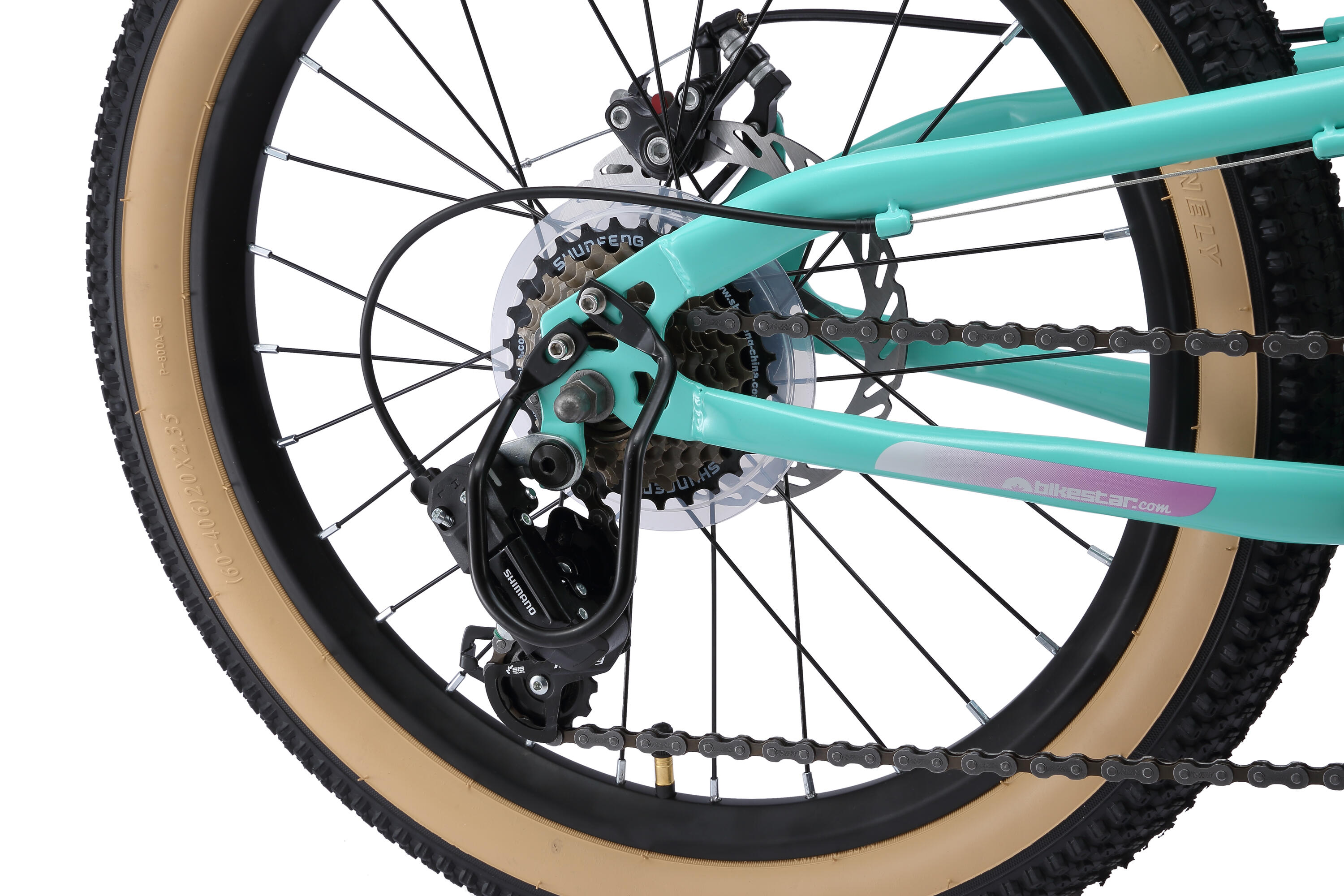 MTB 20" bici bambini 6 anni, full suspension, 7 velocità, freno a disco 5/7