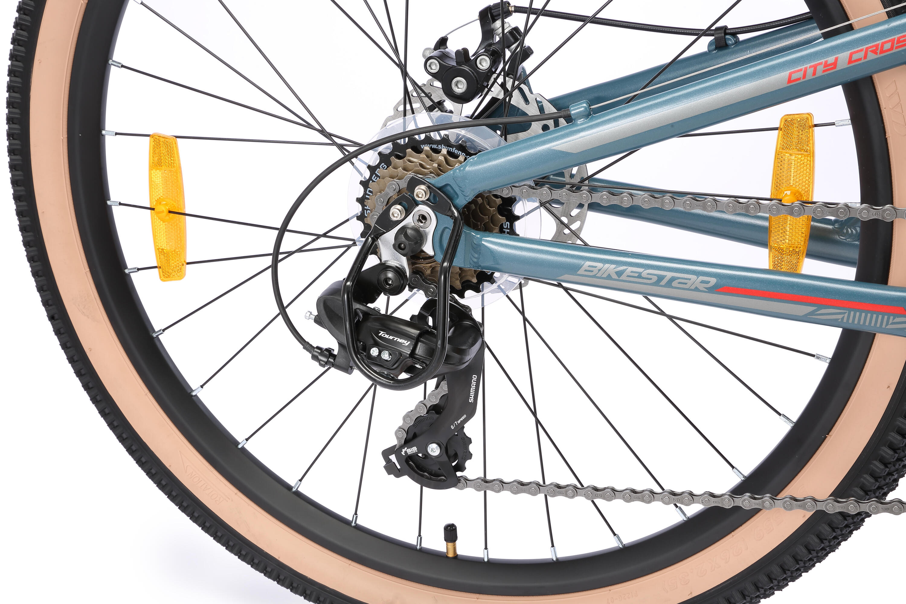 MTB 26" alluminio, full suspension, 21 velocità, freno a disco 5/7