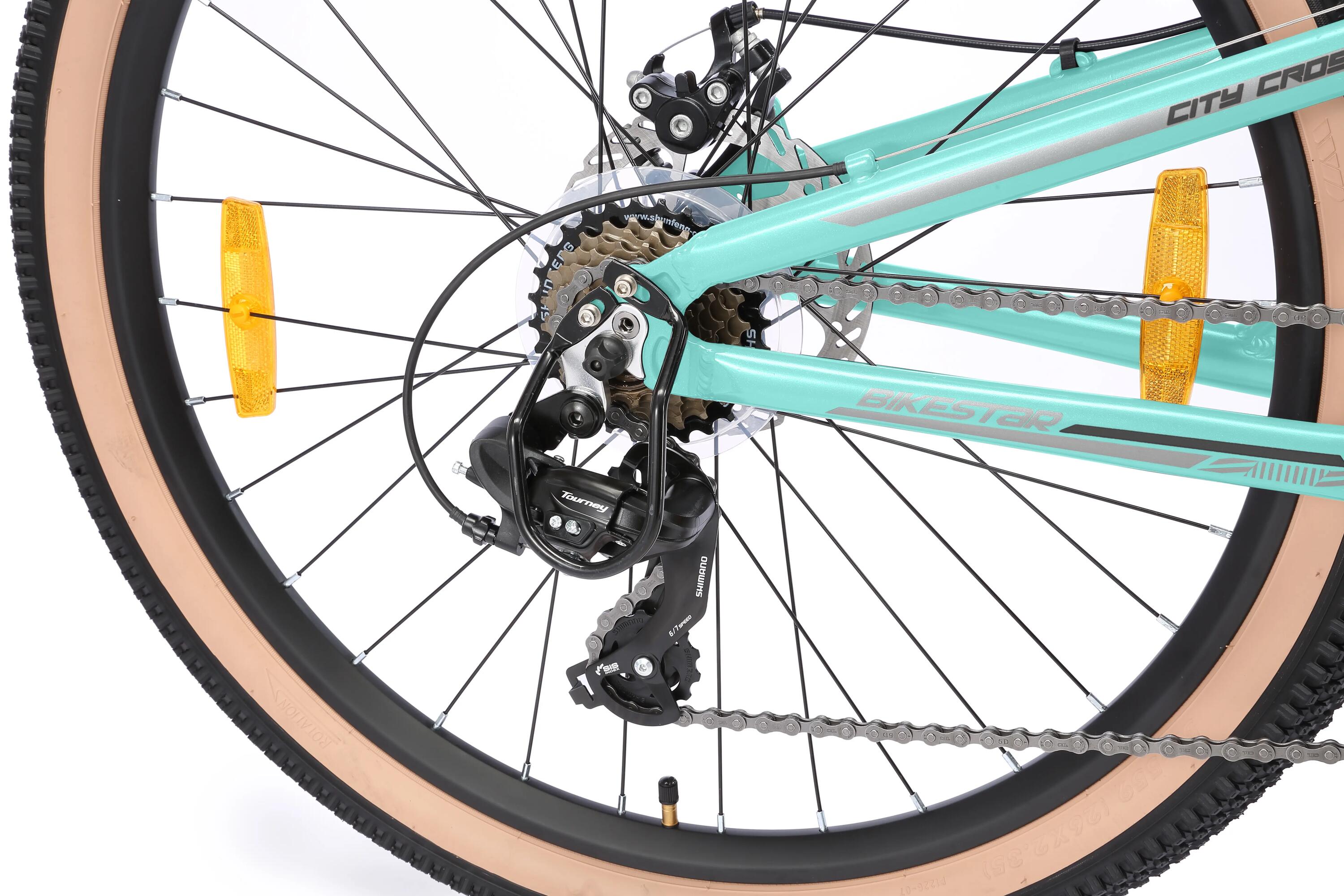 MTB fiets 26" aluminium, volledig geveerde, 21 versnellingen, schijfremmen 5/7