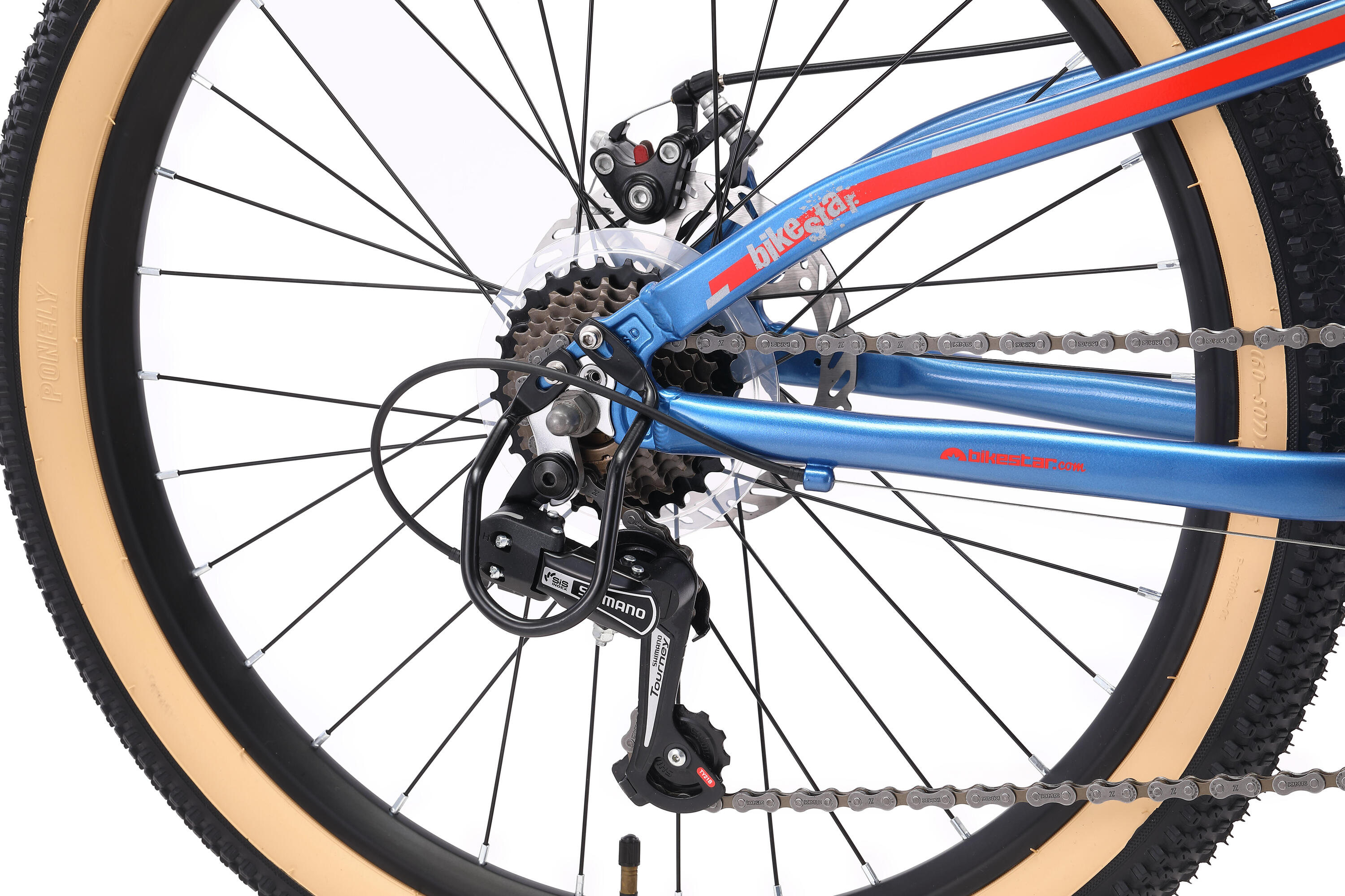MTB 24" aluminium, kinderfiets 9 jaar, hardtail, 21 versnellingen, schijfremmen 5/7