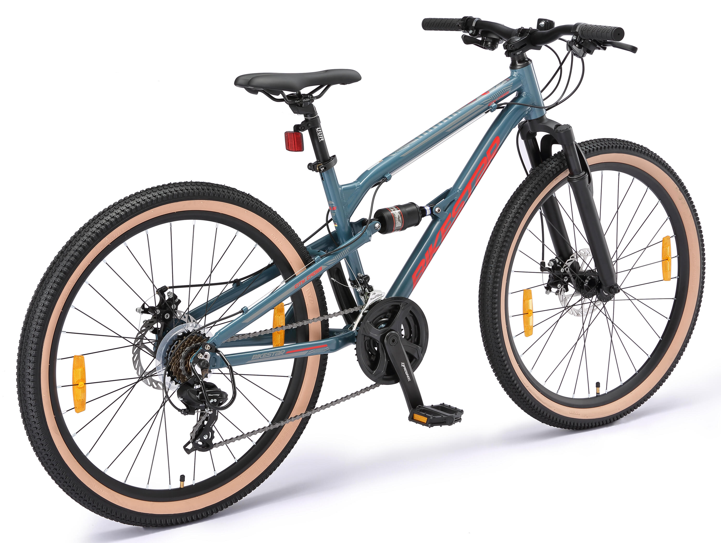 MTB 26" alluminio, full suspension, 21 velocità, freno a disco 4/7