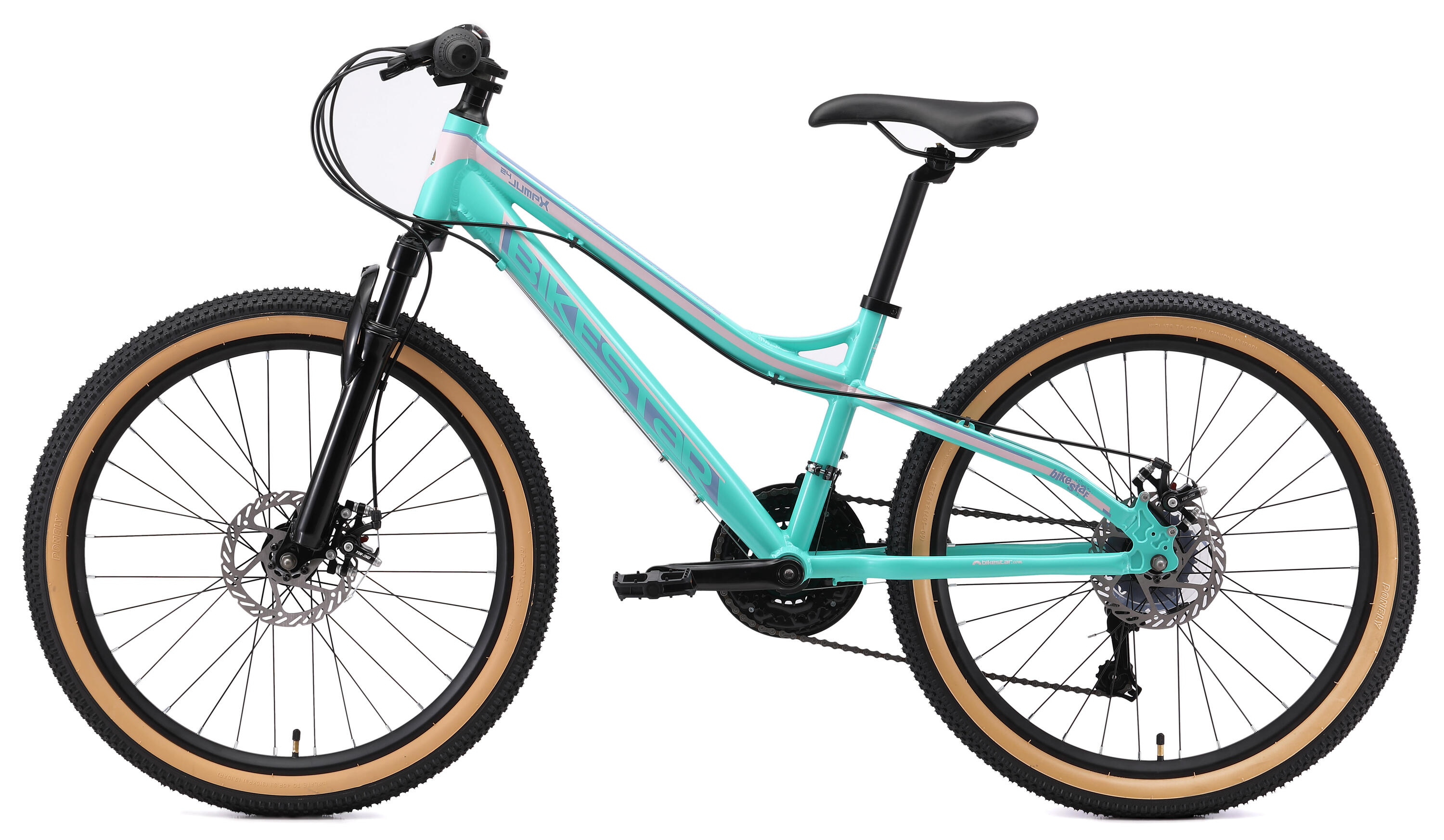MTB 24" aluminium, kinderfiets 9 jaar, hardtail, 21 versnellingen, schijfremmen 3/7