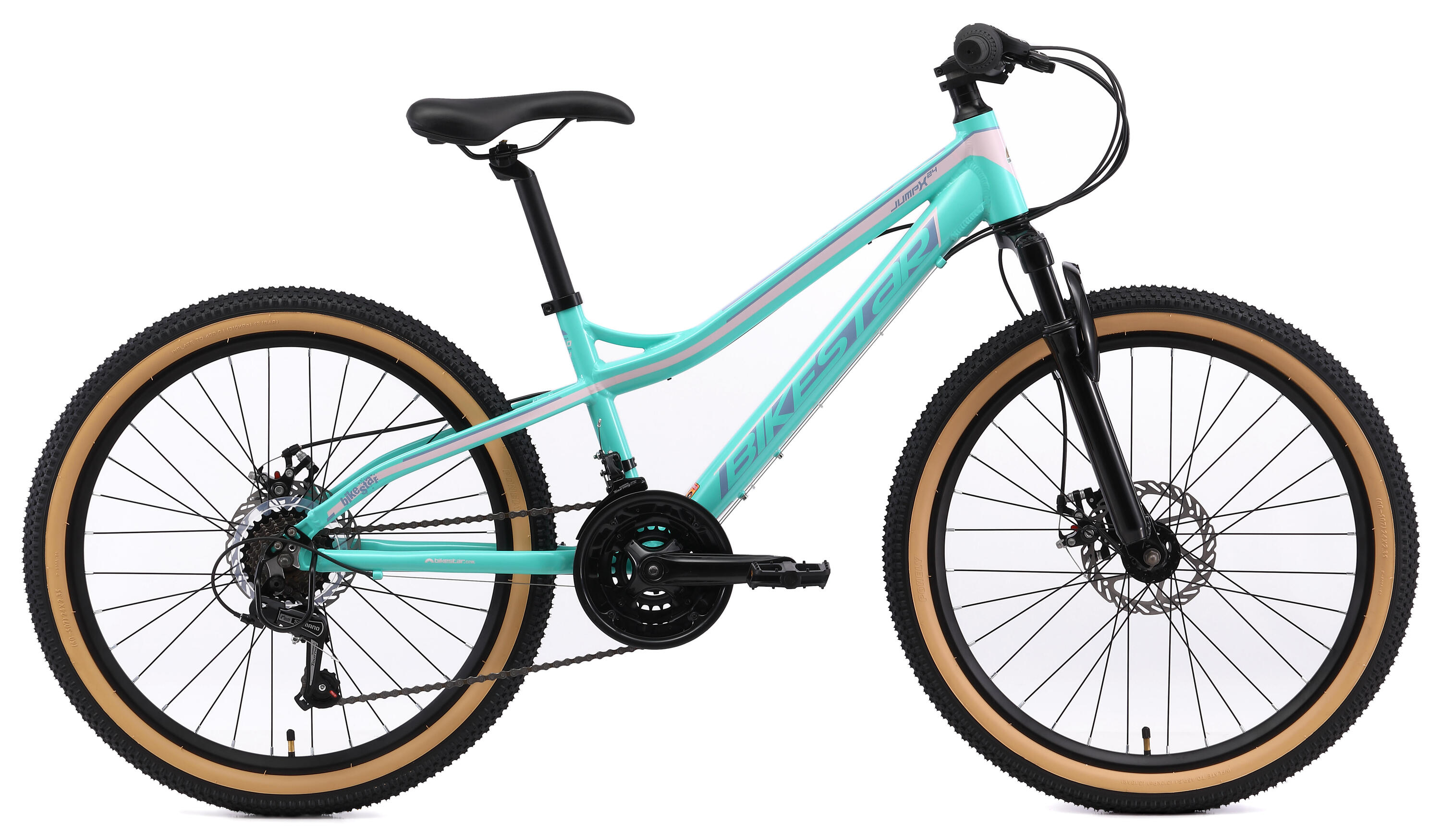 MTB 24" aluminium, kinderfiets 9 jaar, hardtail, 21 versnellingen, schijfremmen 2/7