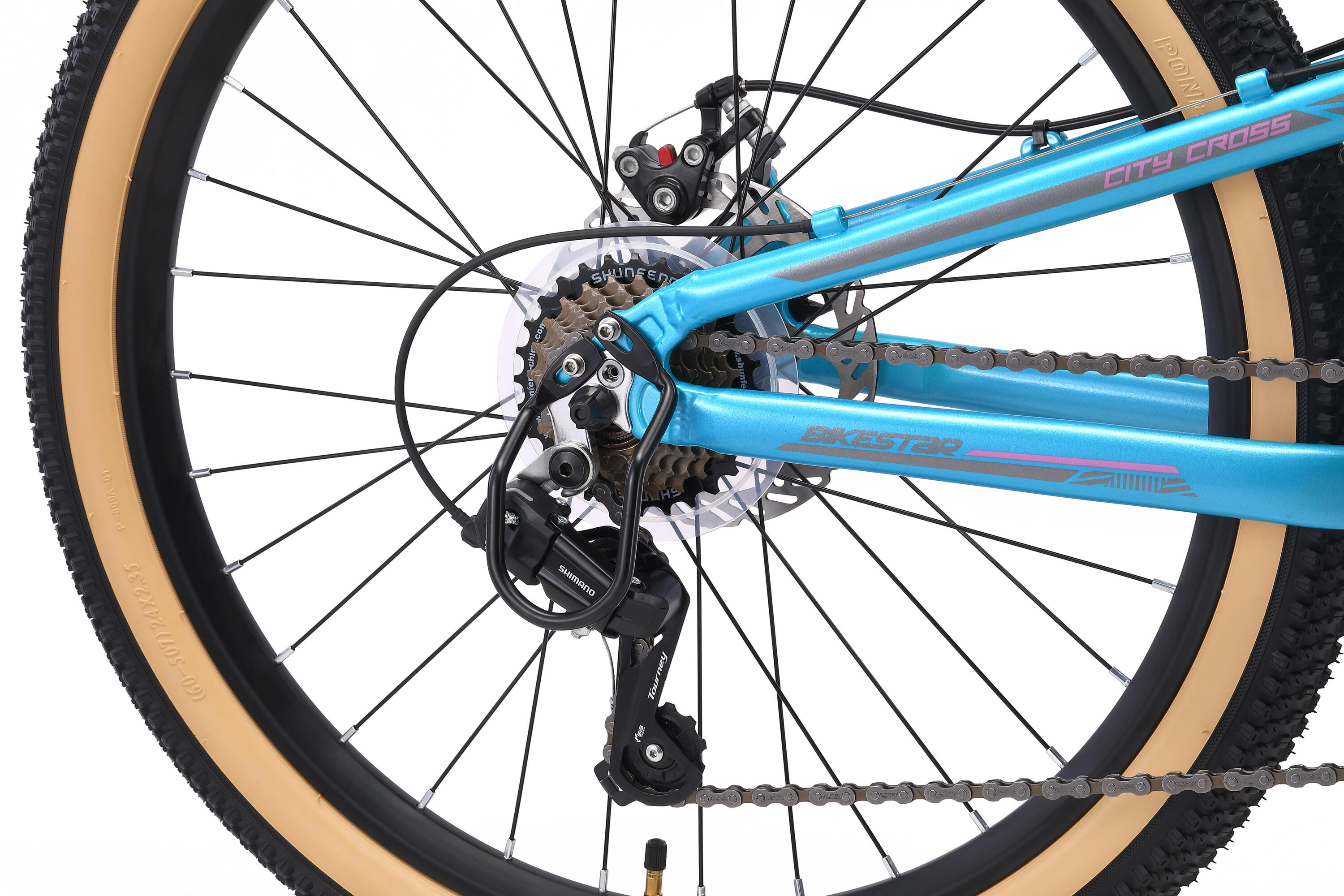 MTB 24" aluminio, bicicleta infantil 9 años, 21 marchas, frenos de disco 5/7