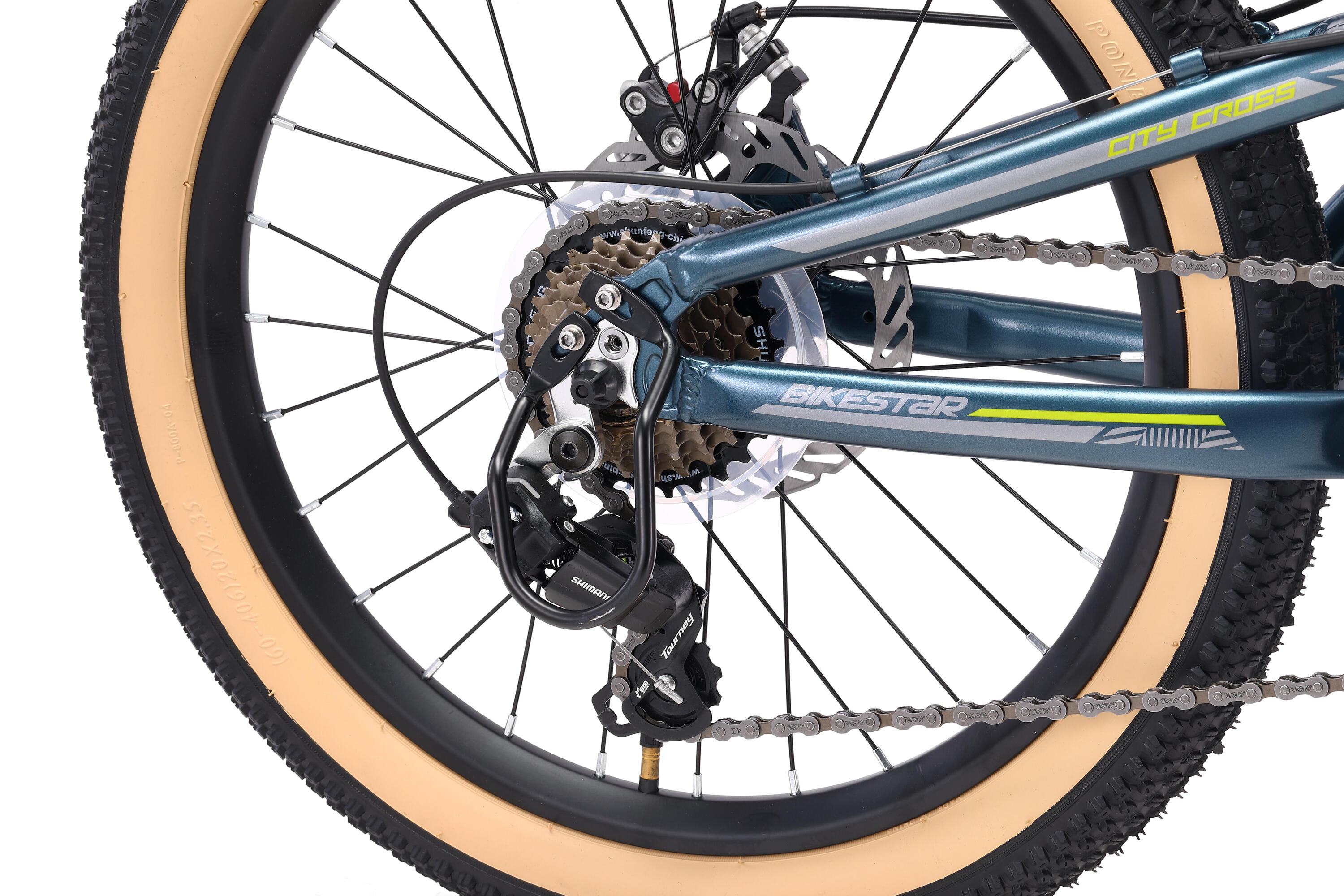 VTT 20" aluminium, vélo enfant 6 ans, semi-rigide, 21 vitesses, frein à disque 5/7