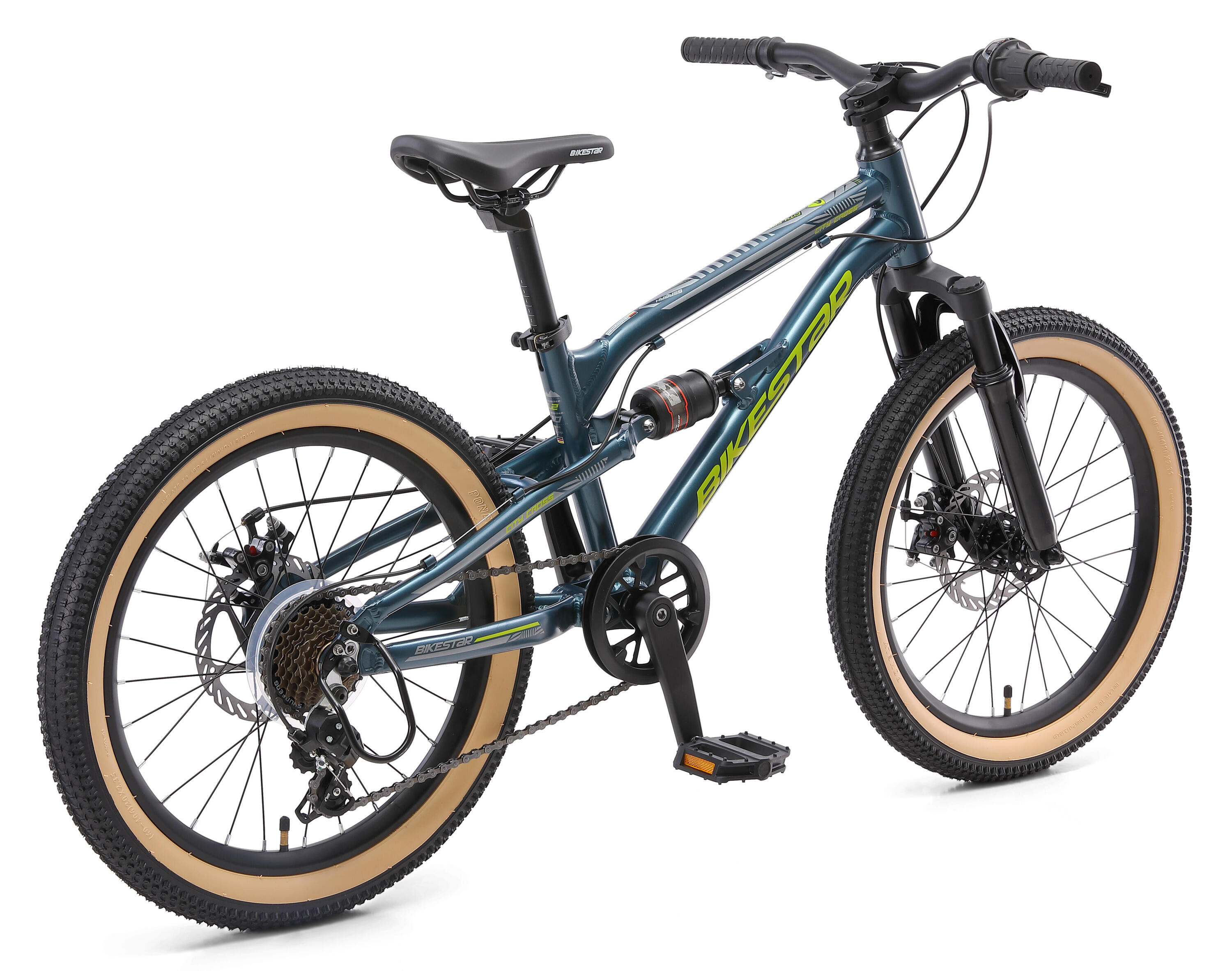 VTT 20" aluminium, vélo enfant 6 ans, semi-rigide, 21 vitesses, frein à disque 4/7
