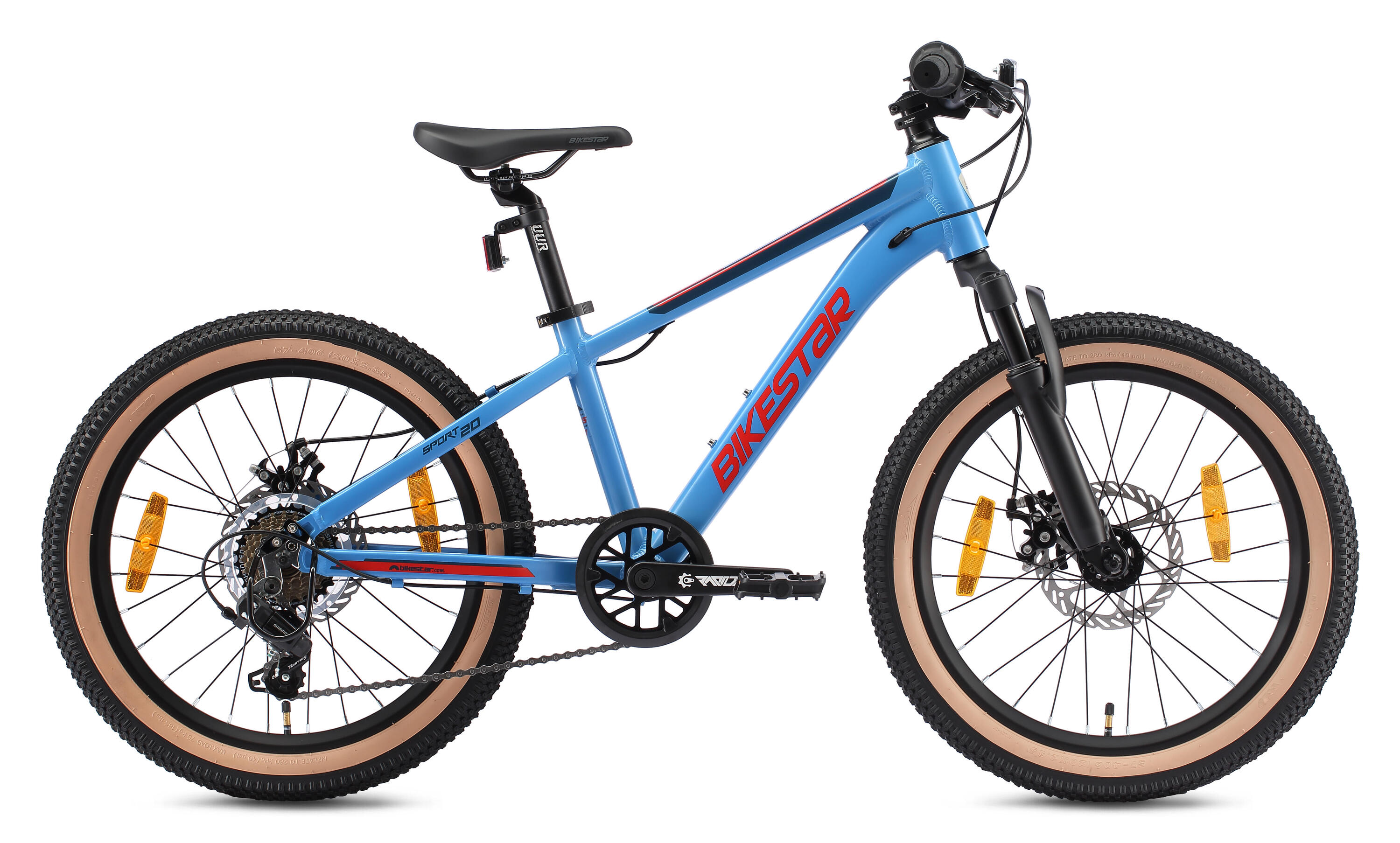 MTB 20" aluminium, Kinderrad 6 Jahre, hardtail, 21 Gang, Scheibenbremse 2/7