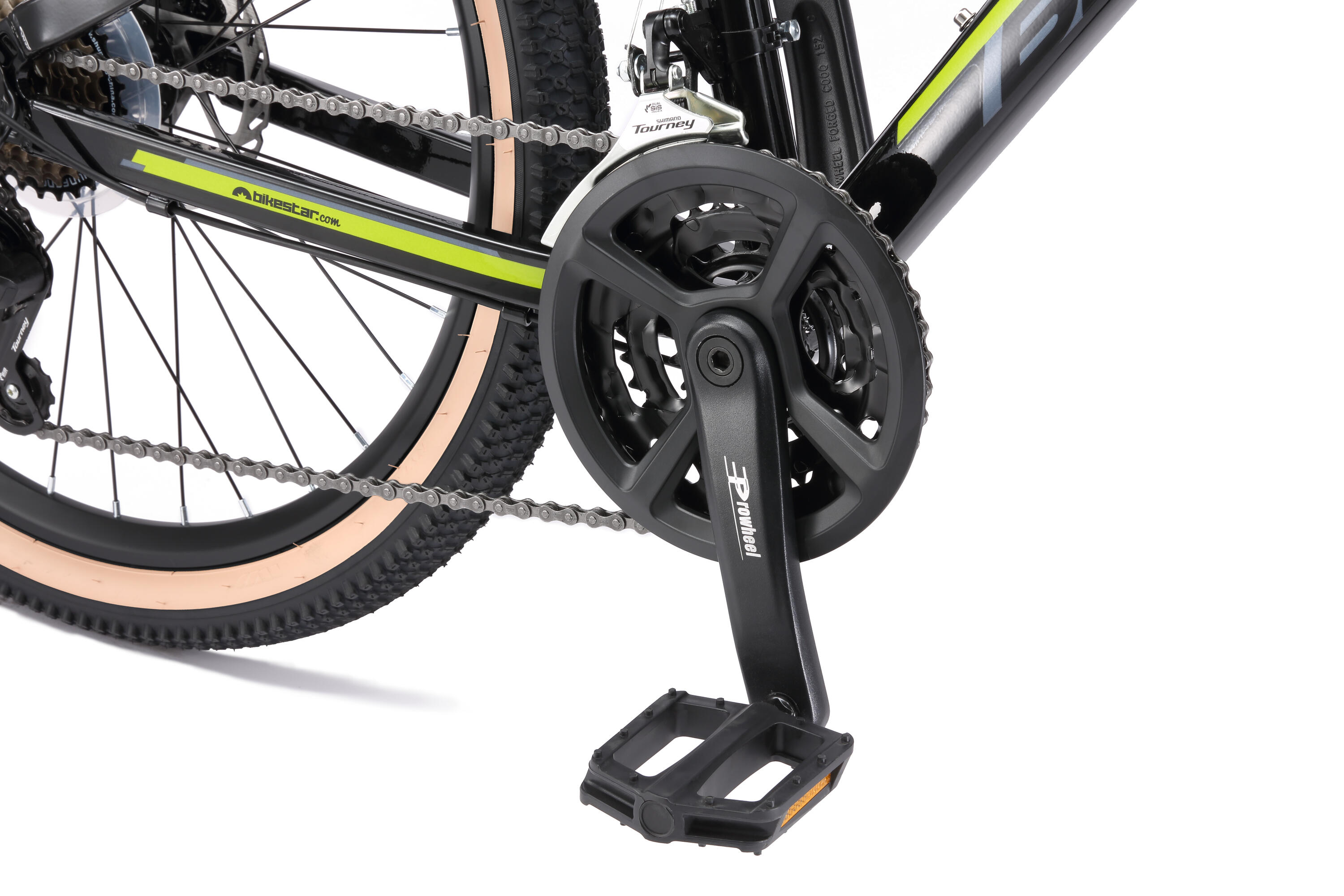 MTB 24" aluminium, kinderfiets 9 jaar, 21 versnellingen, schijfremmen 7/7