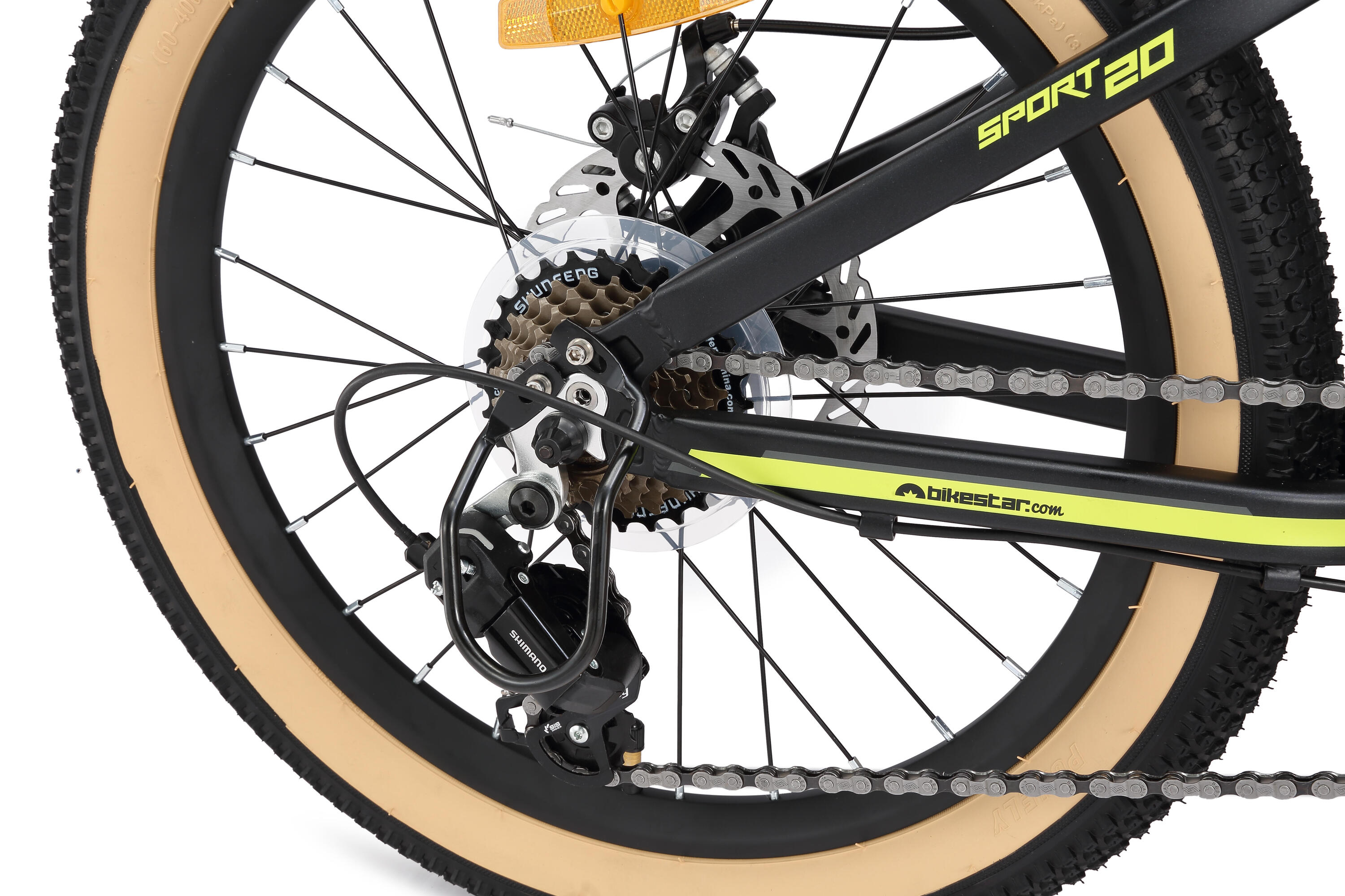 MTB 20" aluminium, Kinderrad 6 Jahre, hardtail, 21 Gang, Scheibenbremse 5/7