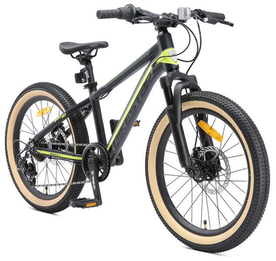 VTT 20" aluminium, vélo enfant 6 ans, semi-rigide, 21 vitesses, frein à disque