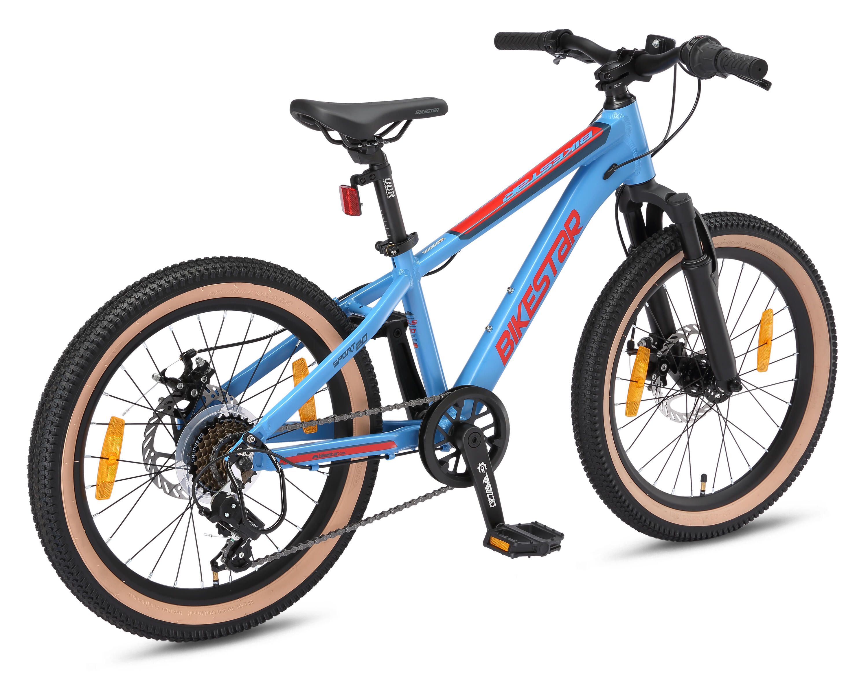 MTB 20" aluminium, Kinderrad 6 Jahre, hardtail, 21 Gang, Scheibenbremse 4/7