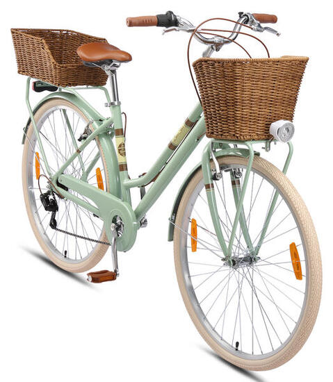 Vélo de ville, VTC en aluminium 28", 7 vitesses, rétro urbain