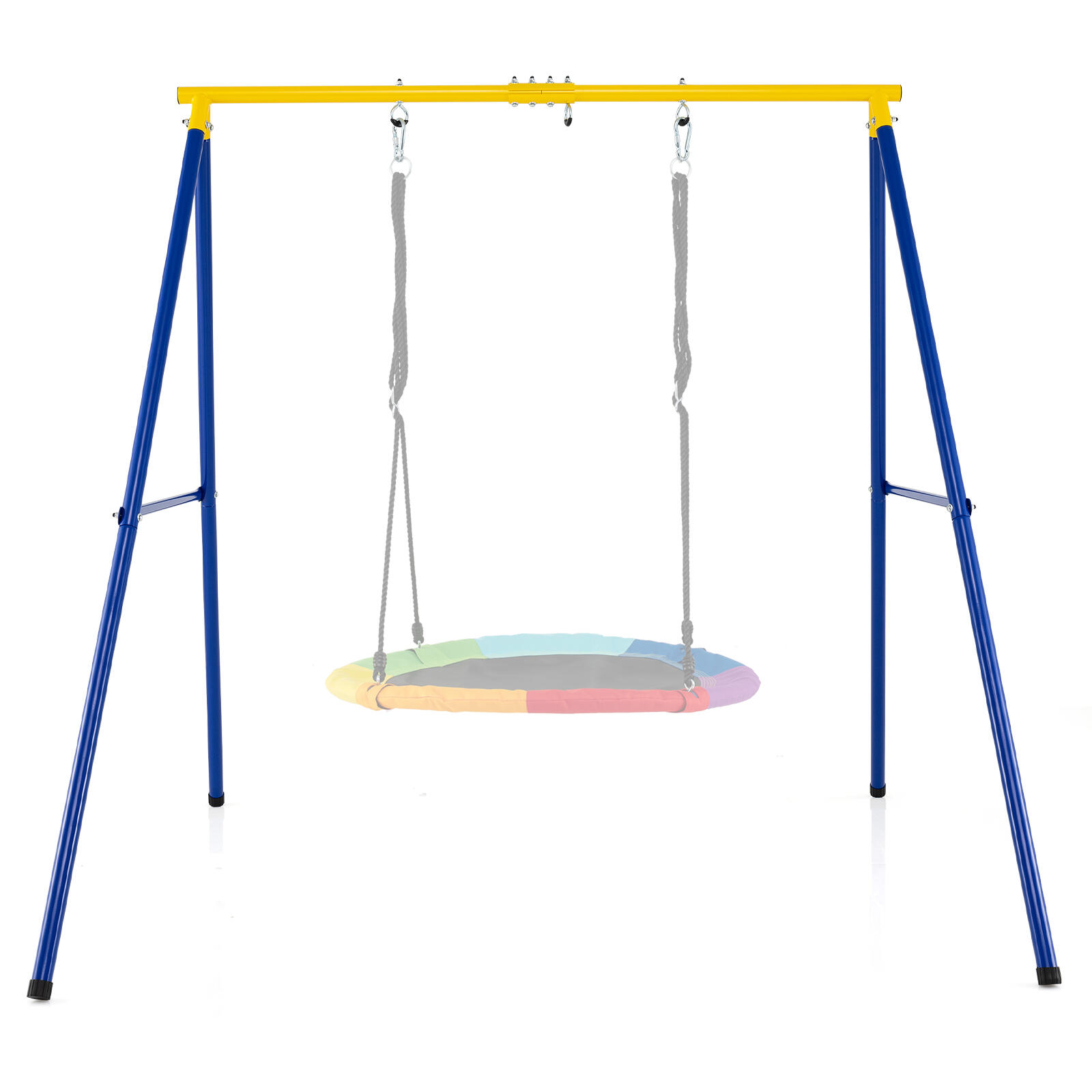 1.8M Metal Swing Stand A-Frame Hammock Rack Playground (No Swing Seat) Yellow