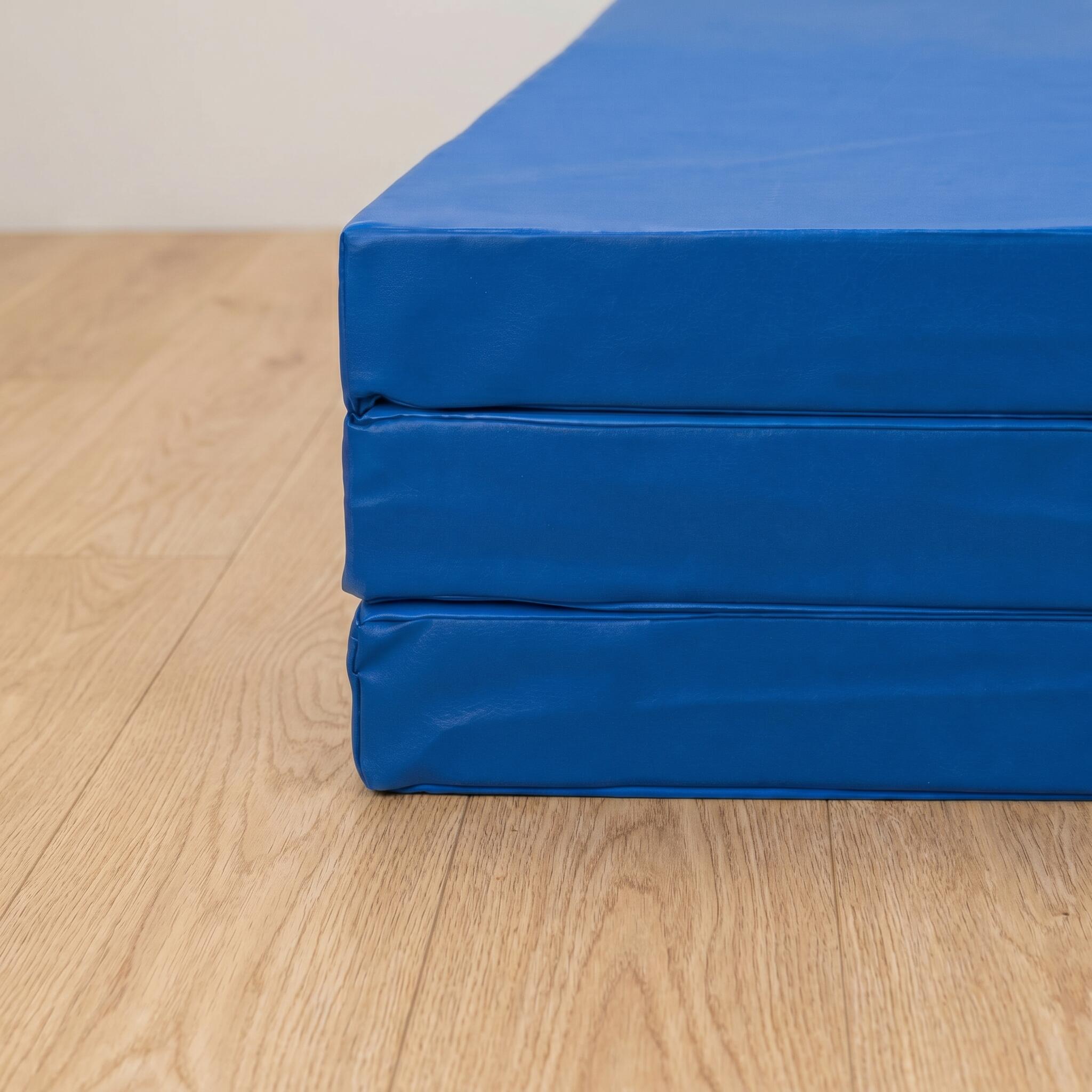 Tapis de gymnastique 150 x 100 x 8 cm bleu tapis de sol souple pliable Jeflex 3/6