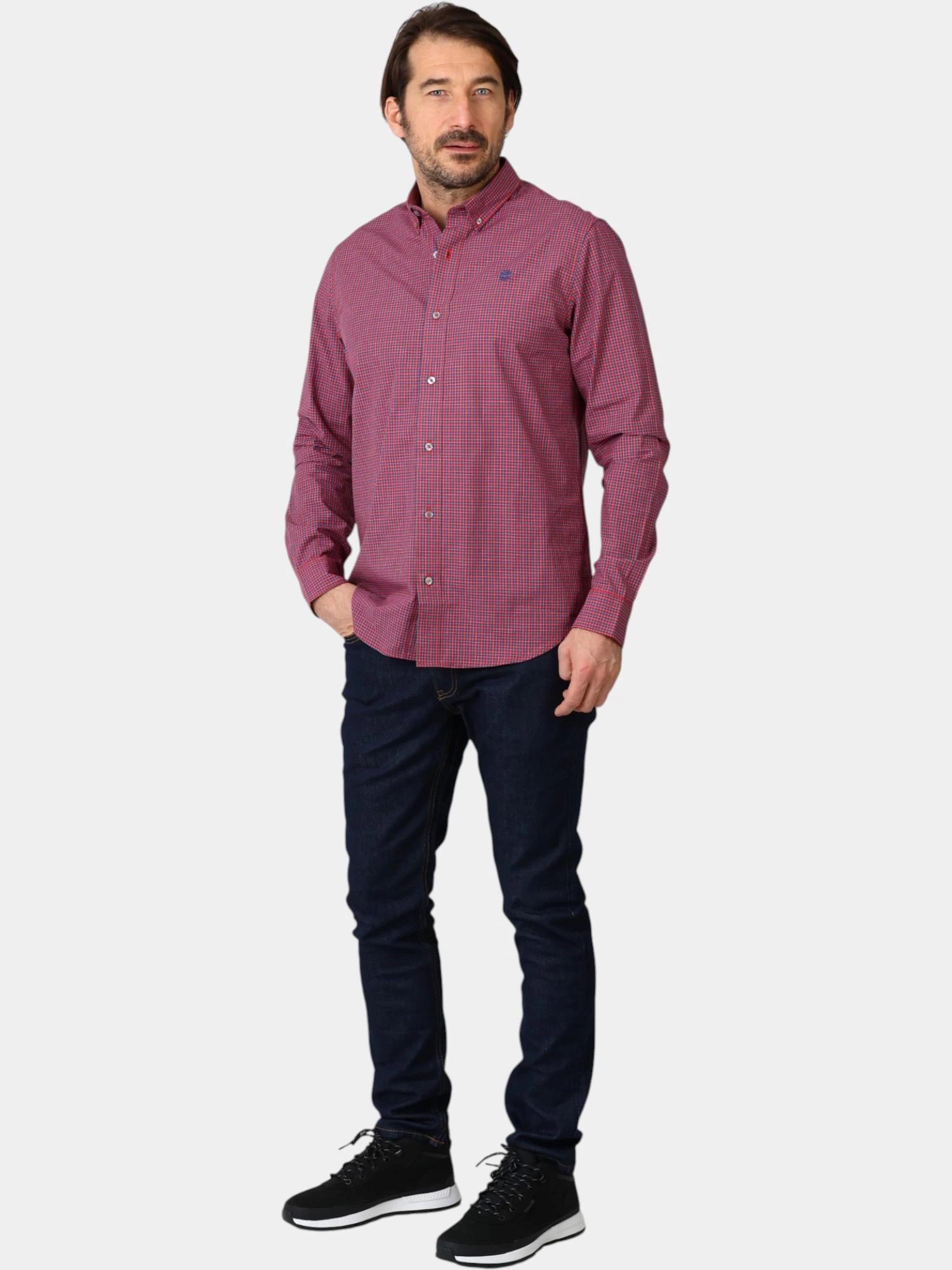 Overhemd Heren Micro Plaid Poplin 4/5