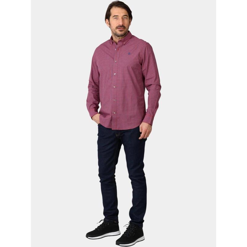 Camasa cu maneci lungi Micro Plaid Poplin Shirt barbati