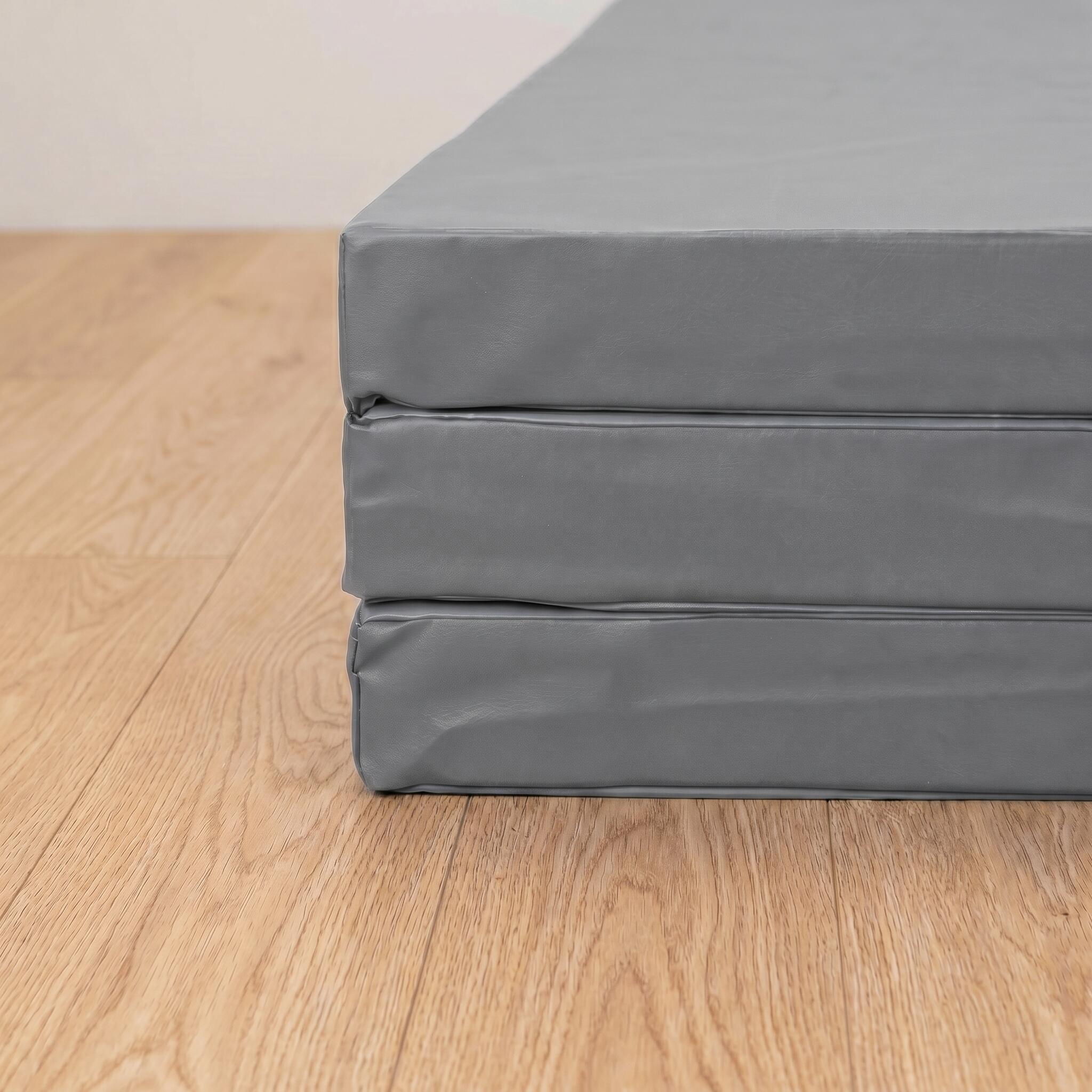 Tapete desportivo 150 x 100 x 8 cm cinza/preto, tapete de espuma dobrável Jeflex 4/7
