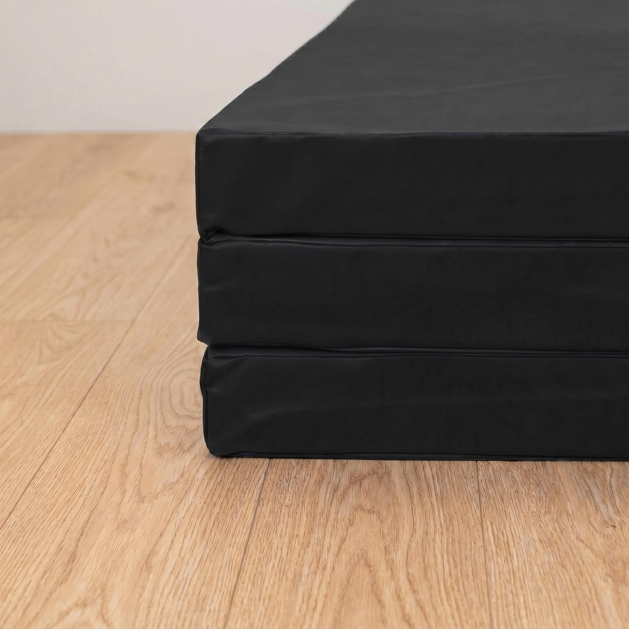 Tapis de gymnastique 150 x 100 x 8 cm noir tapis de sol souple pliable Jeflex 6/7