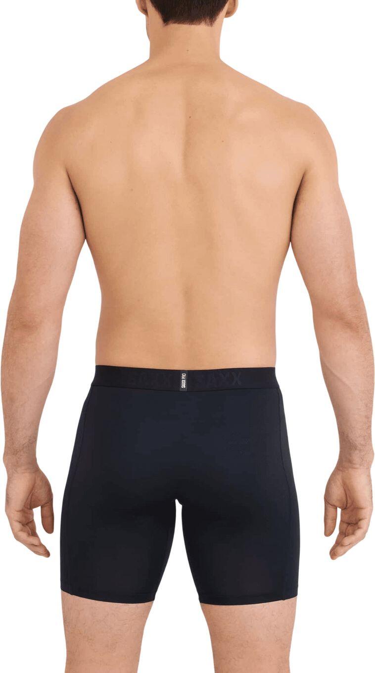 Boxer Saxx Smooth Flex Light Compression Long Brief Noir Homme 3/4