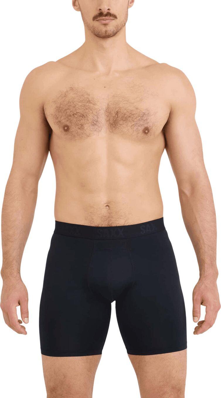 Boxer Saxx Smooth Flex Light Compression Long Brief Noir Homme 2/4