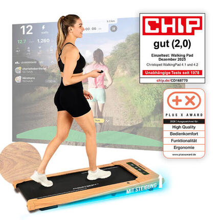 Tapis de marche - Walking Pad - jusqu'à 6 km/h - Bluetooth - en pente - 4.1