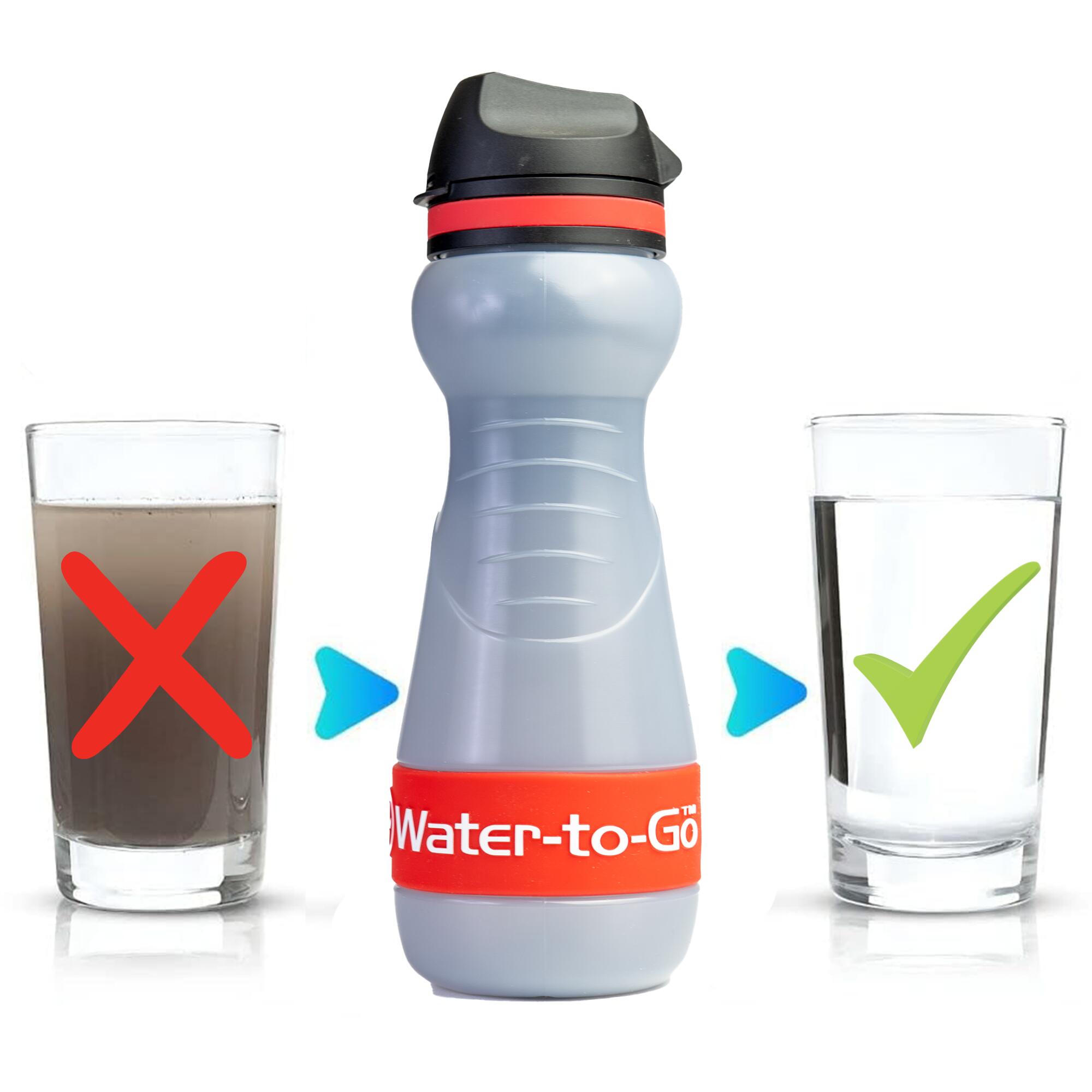 Waterfles met filter 0,55 L – Water-to-Go Active 55 Rood 4/7