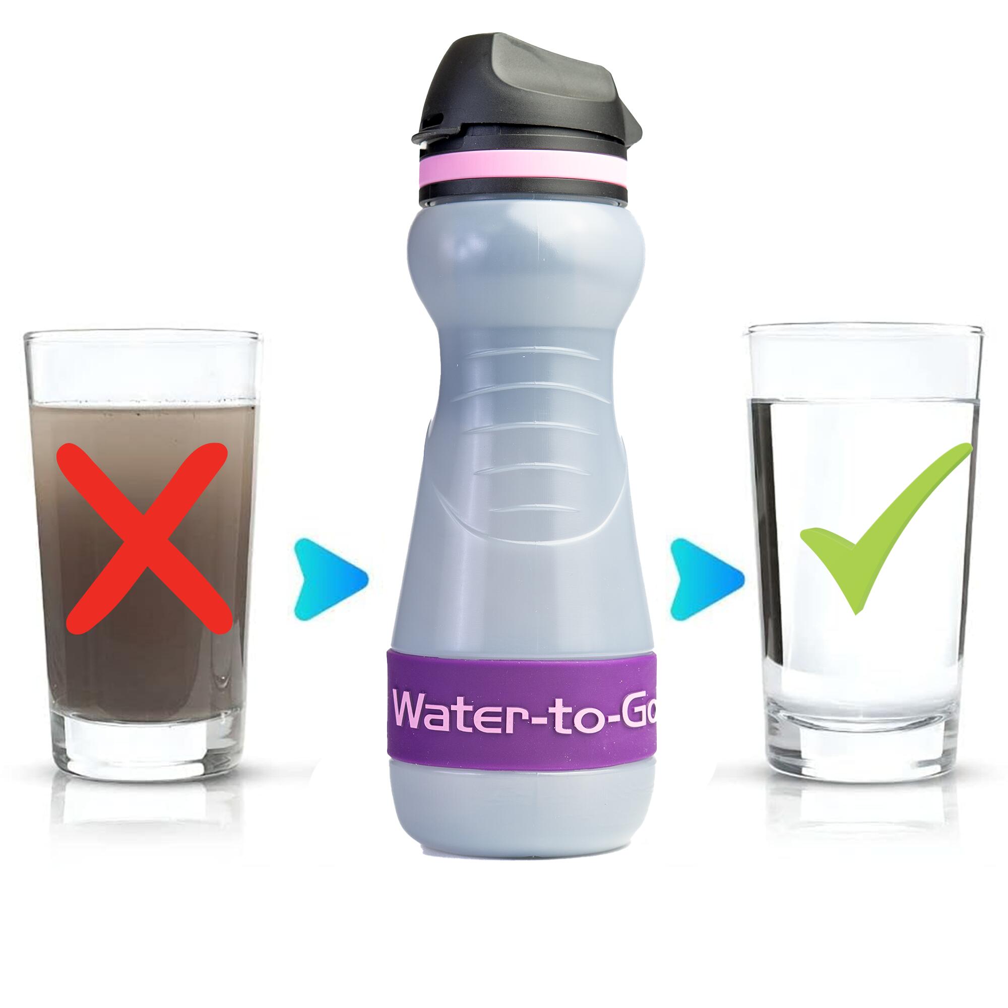 Waterfles met filter 0,55 L – Water-to-Go Active 55 Acai 4/7