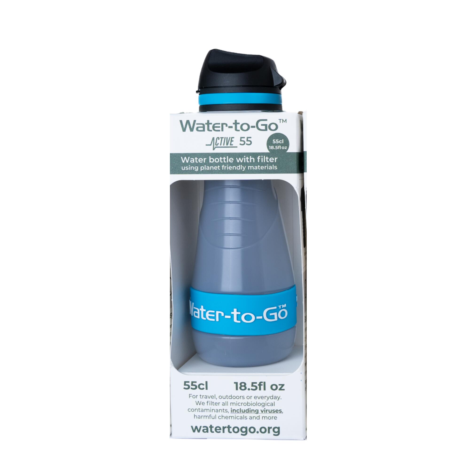 Waterfles met filter 0,55 L – Water-to-Go Active 55 Blauw 7/7