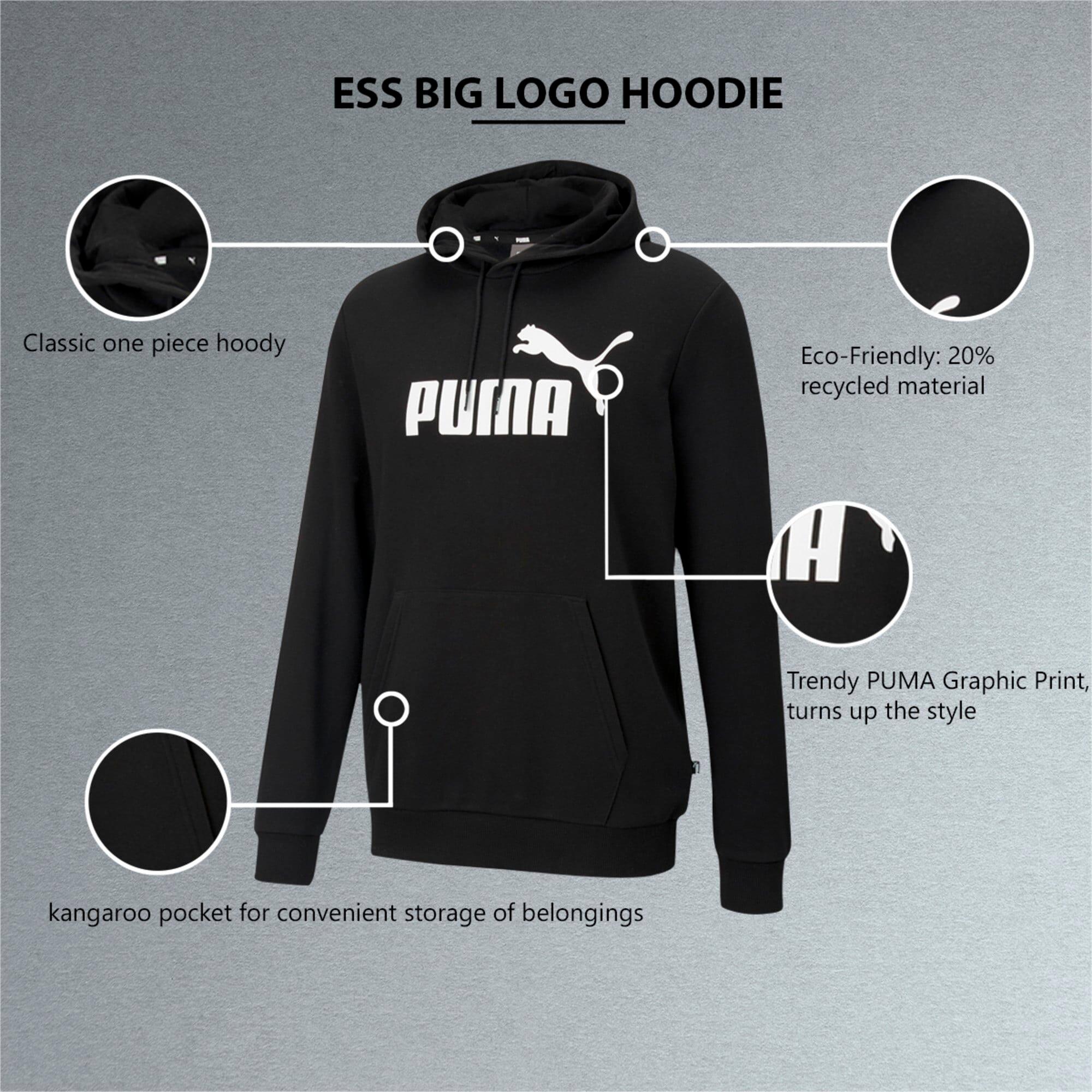 Męska bluza z kapturem i dużym logo z kolekcji Essentials PUMA Black 6/7