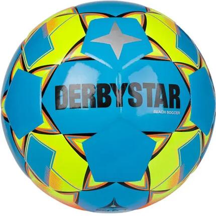 Ballon de plage Derbystar Beach Soccer v22 Couleur : Bleu/Jaune/Orange
