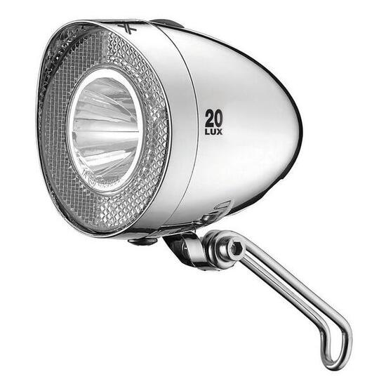 luce per bicicletta con supporto per 4 batterie XLC CL-F20 20LUX Nirosta