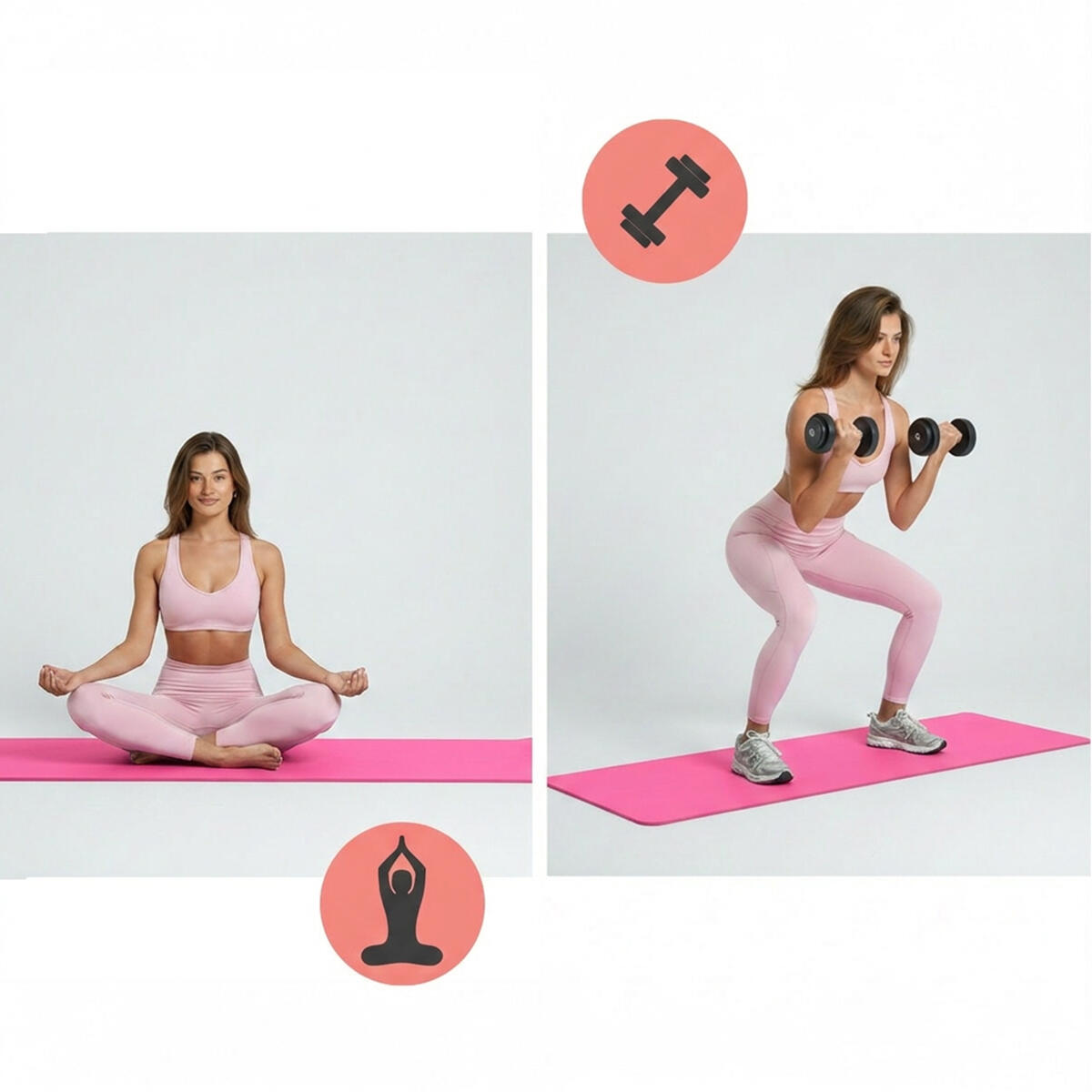 Mata do ćwiczeń i jogi NBR 1,5 cm z uchwytem Fit.me 6/7