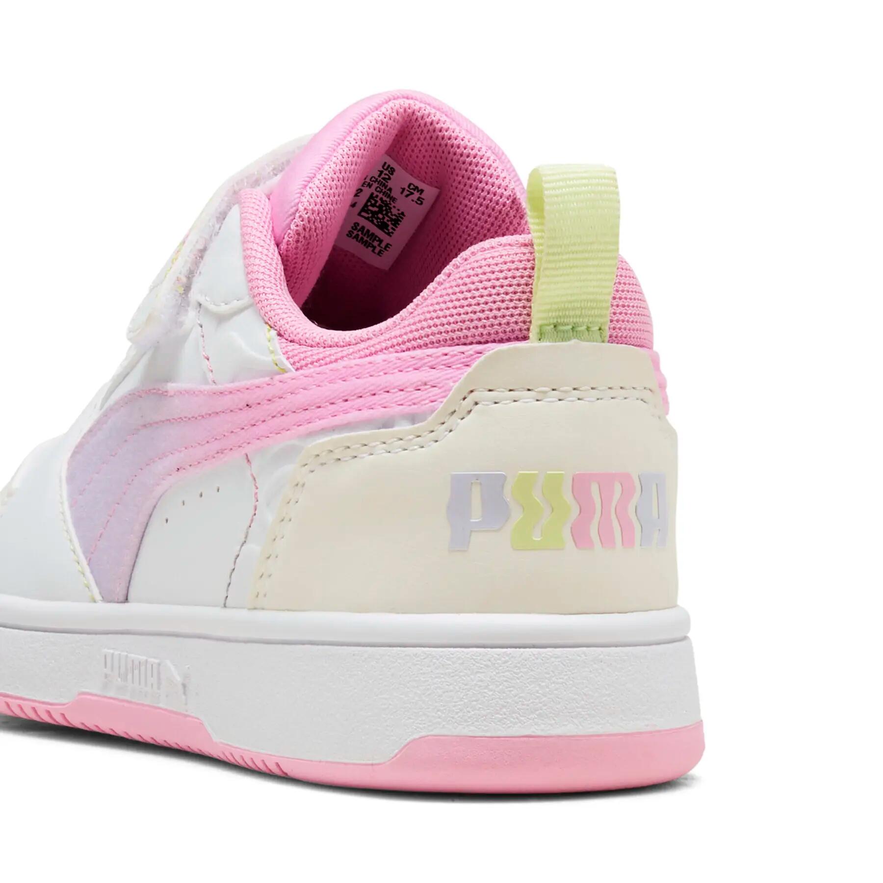 Baskets Puma Rebound V6 Lo Come On Ac Ps W, Blanc, Enfants 6/6