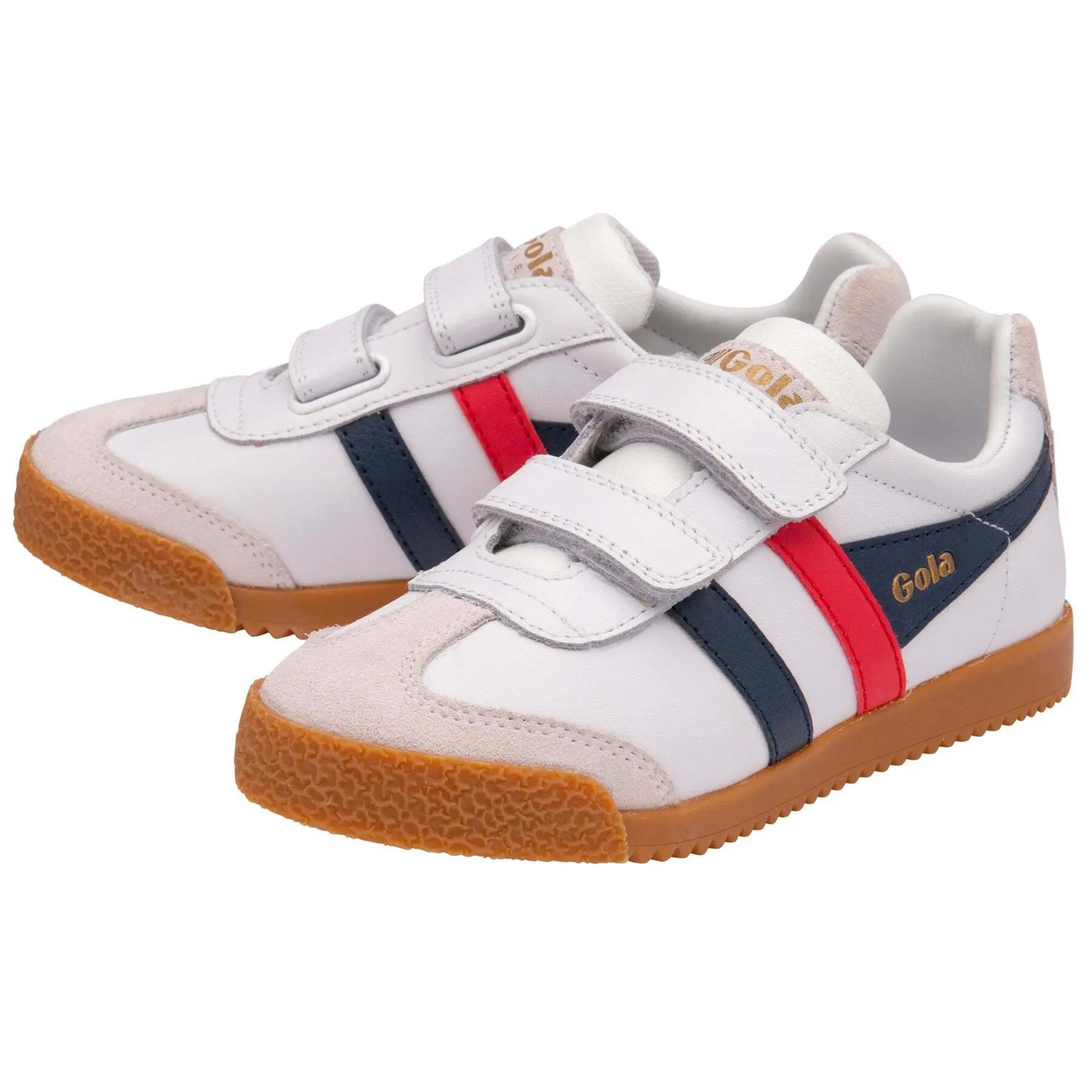Scarpe da ginnastica per bambini Gola Classics Harrier Leather Strap Trainers 3/5