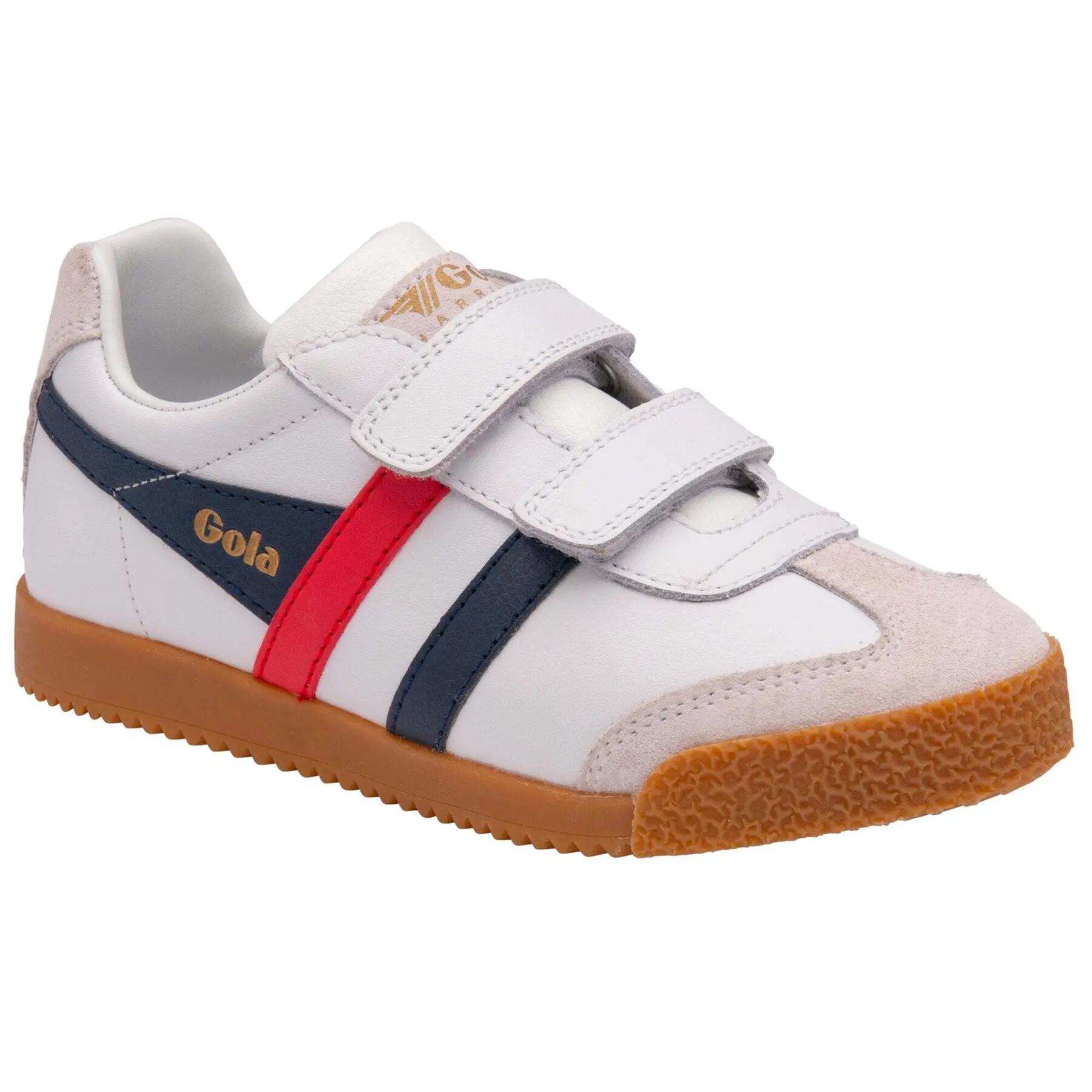 Scarpe da ginnastica per bambini Gola Classics Harrier Leather Strap Trainers 2/5