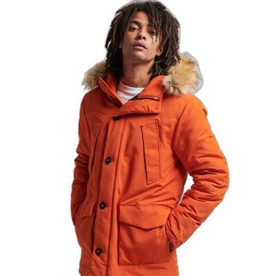 Parka met imitatiebont superdry everest
